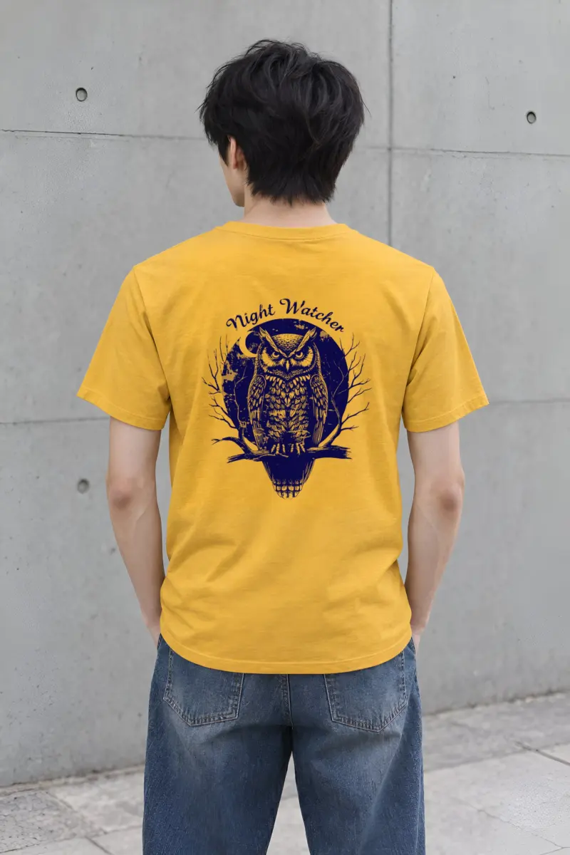 "Night Watcher" Heavyweight Unisex Crewneck T-shirt