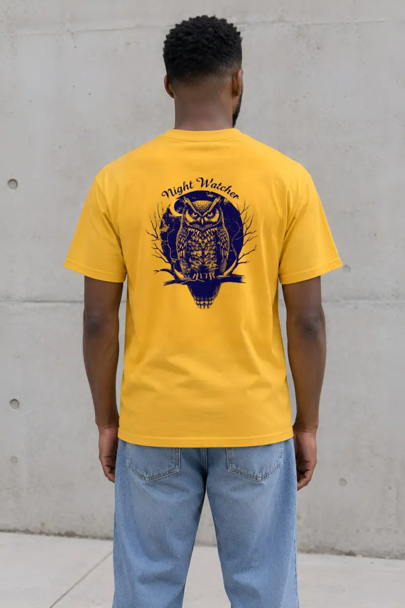 "Night Watcher" Heavyweight Unisex Crewneck T-shirt