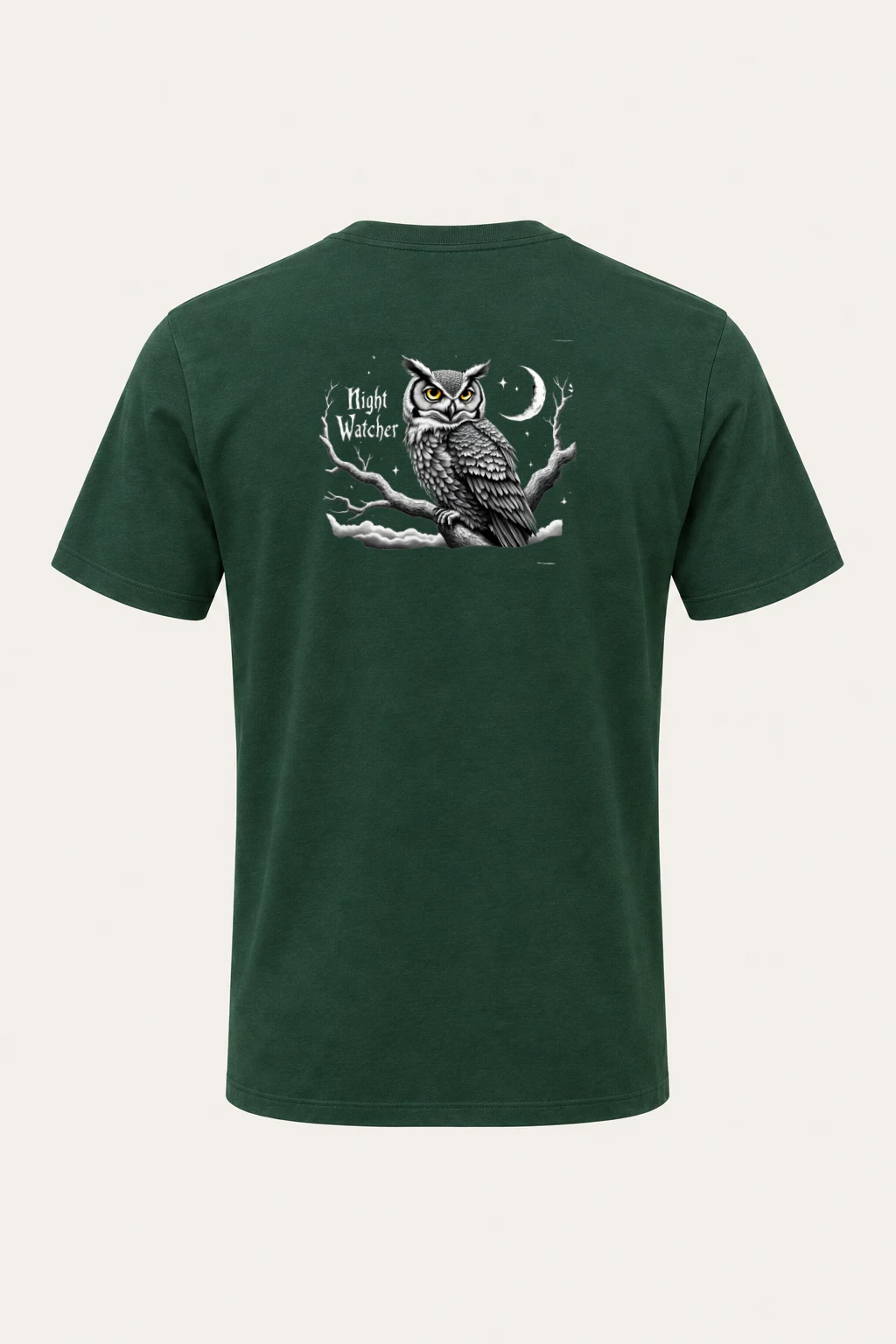 "Night Watcher" Heavyweight Unisex Crewneck T-shirt | Gildan 5000