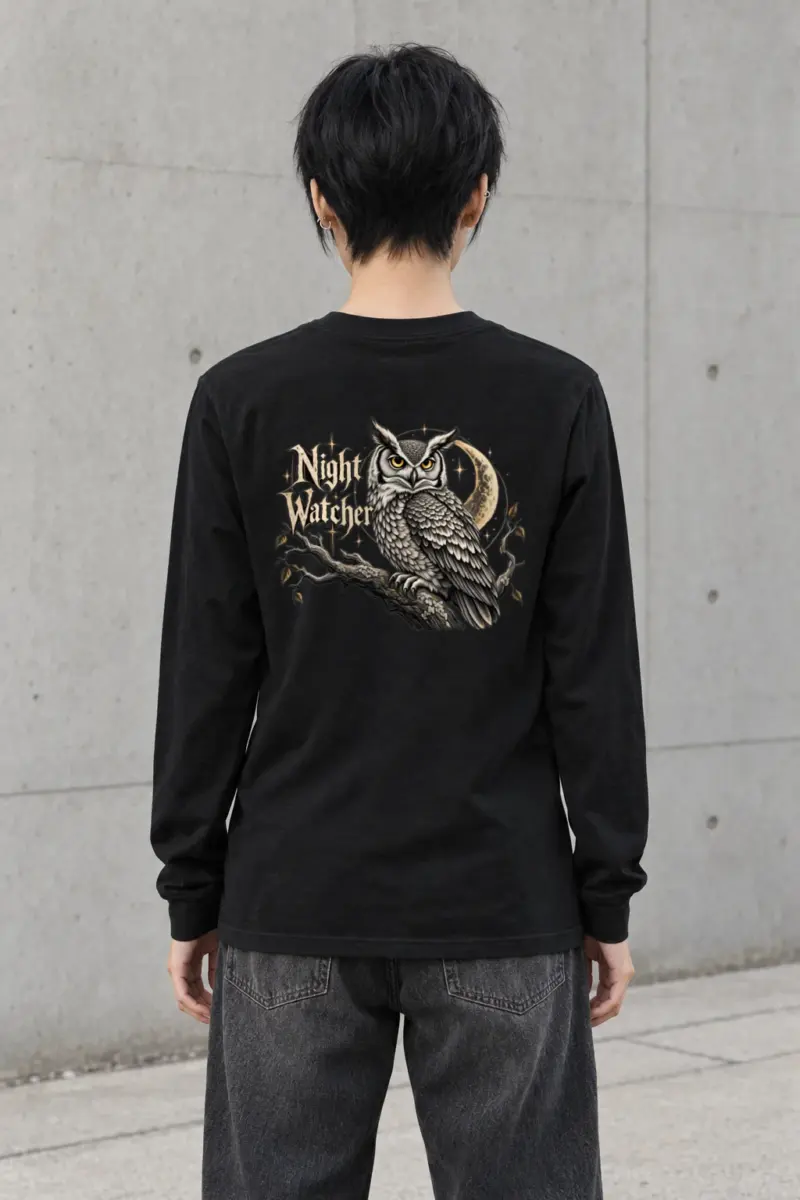 "Night Watcher Owl" Unisex Longsleeve T-shirt