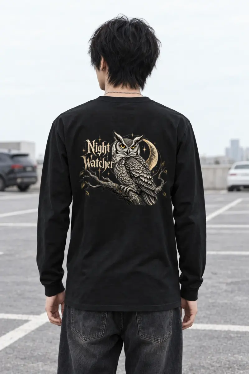 "Night Watcher Owl" Unisex Longsleeve T-shirt