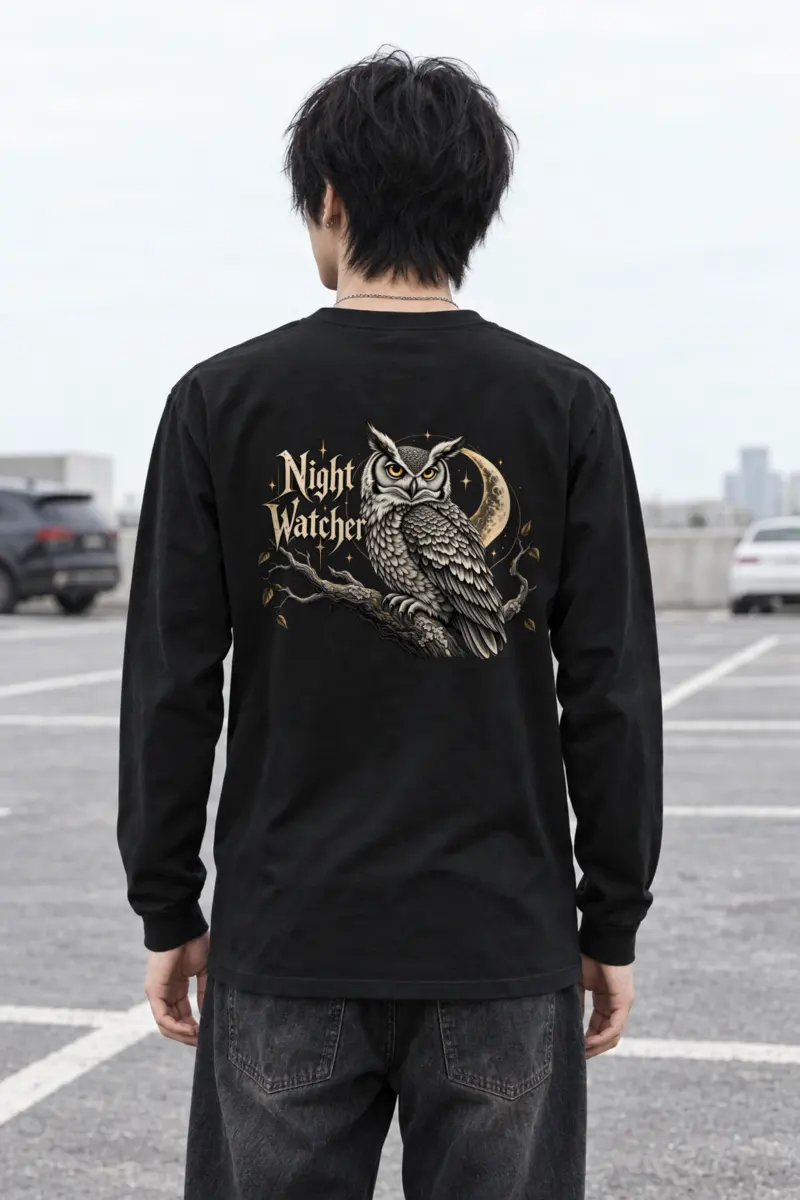 "Night Watcher Owl" Unisex Longsleeve T-shirt