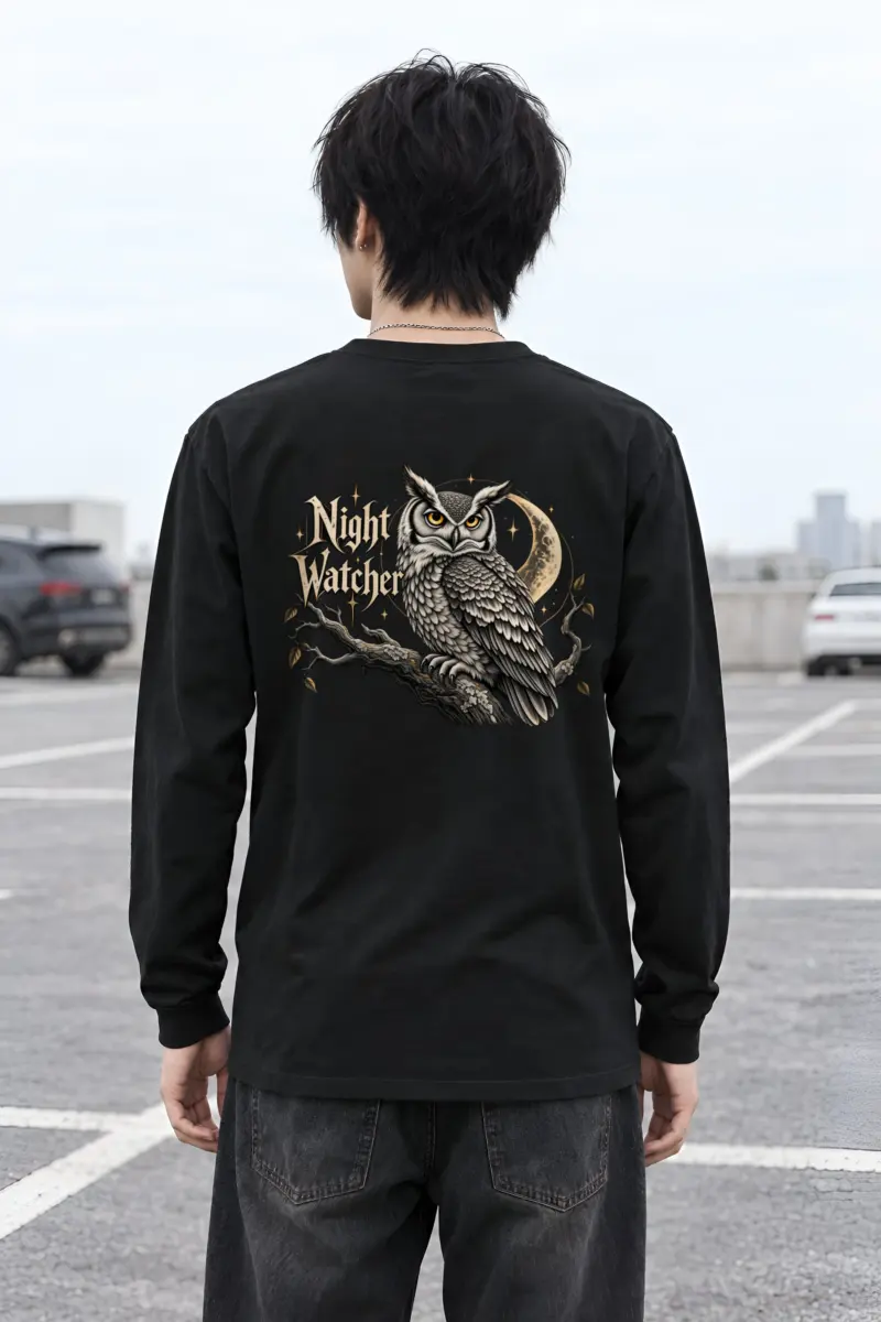 "Night Watcher Owl" Unisex Longsleeve T-shirt
