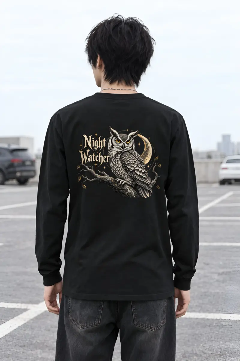 "Night Watcher Owl" Unisex Longsleeve T-shirt
