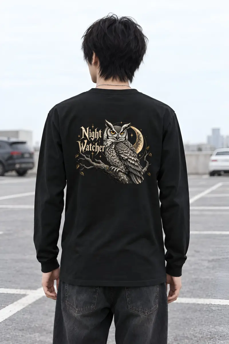 "Night Watcher Owl" Unisex Longsleeve T-shirt