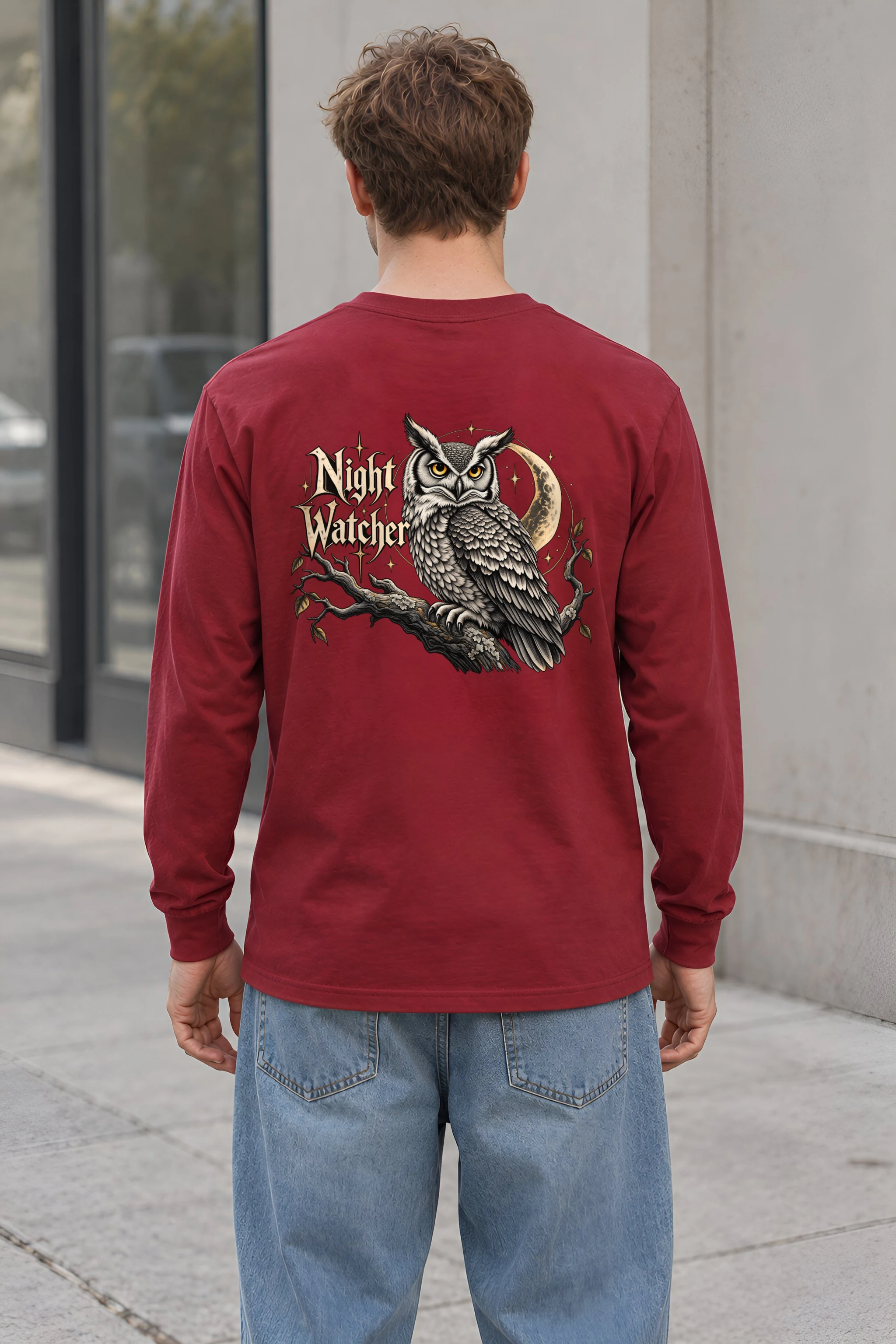 "Night Watcher Owl" Unisex Longsleeve T-shirt