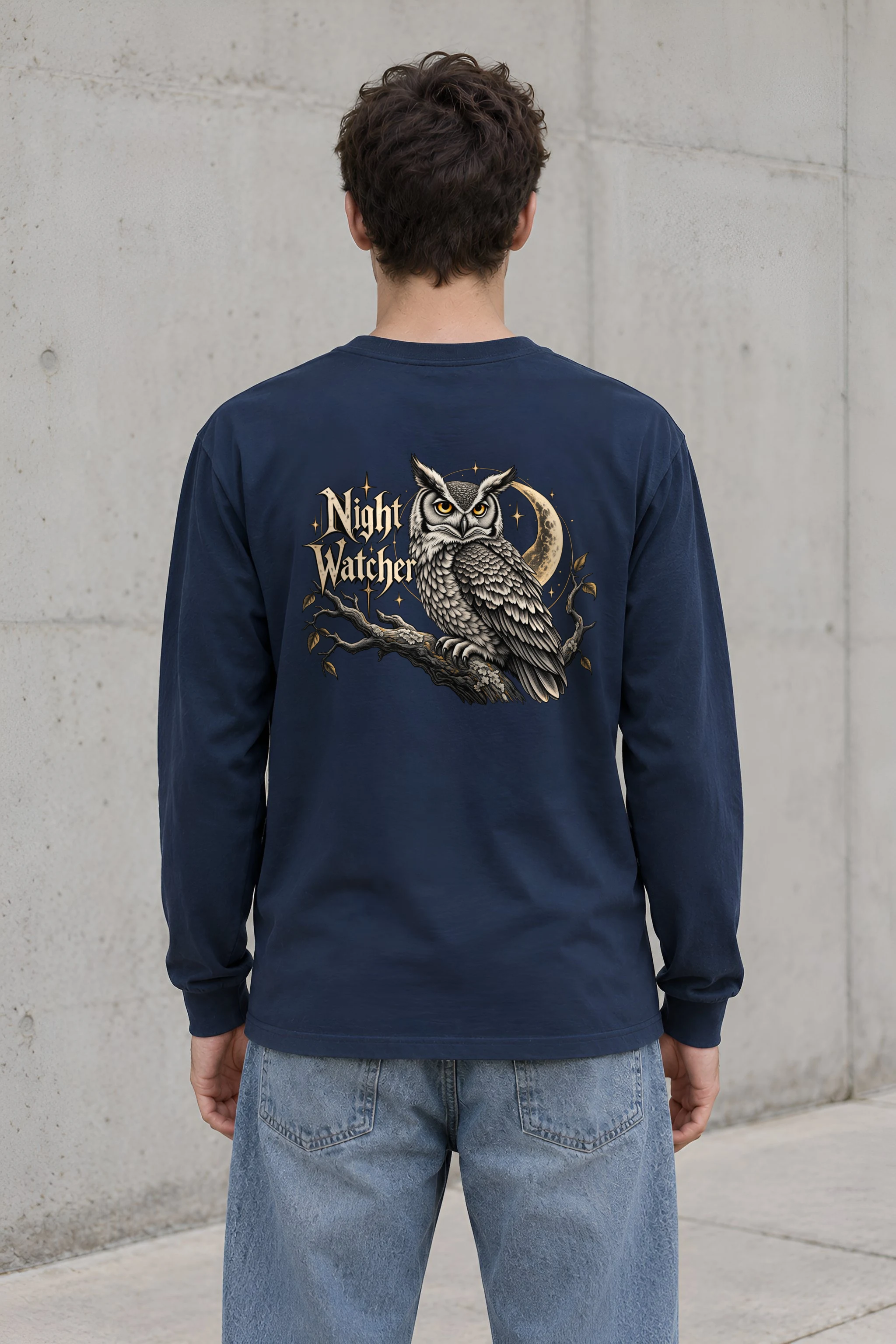 "Night Watcher Owl" Unisex Longsleeve T-shirt