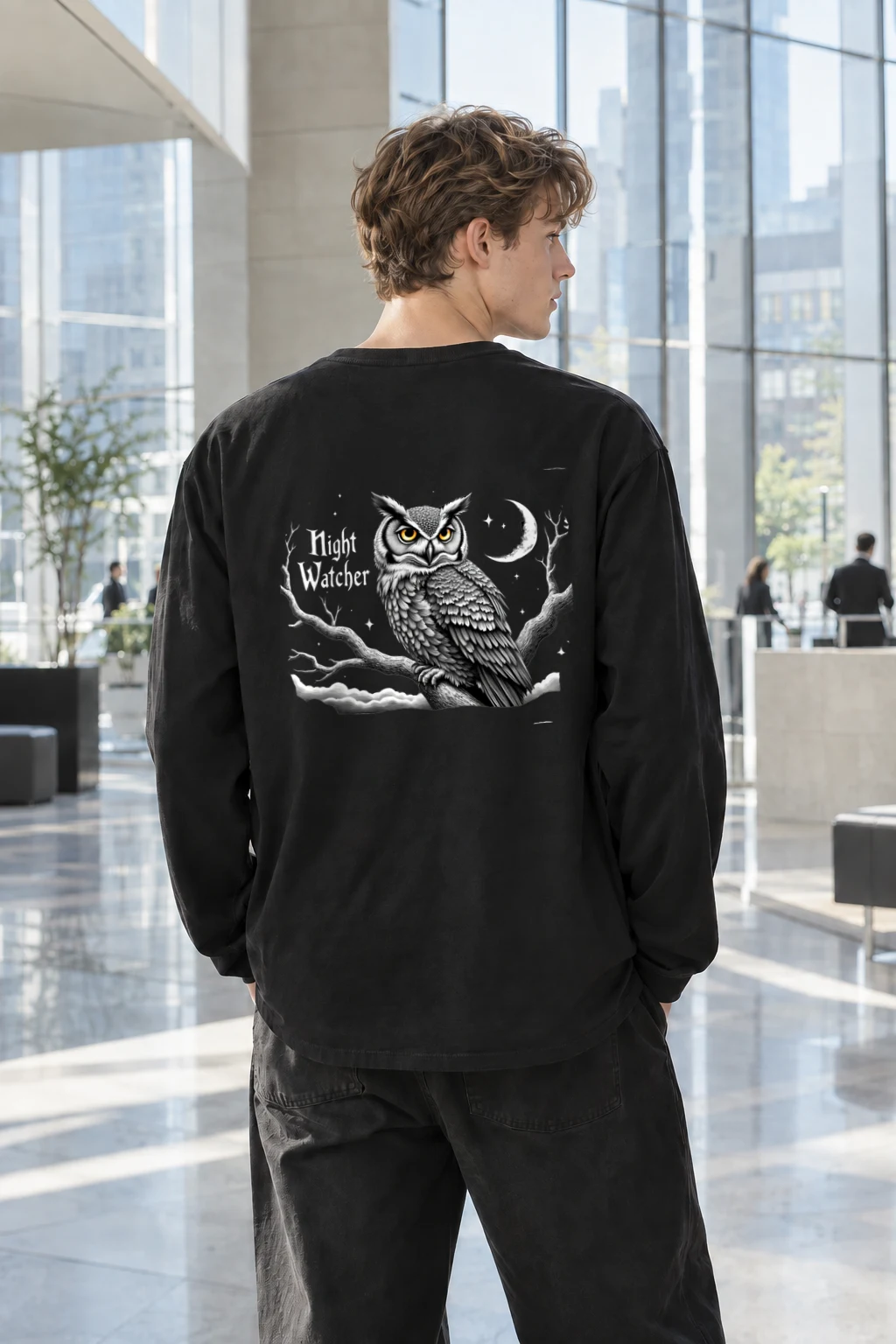"Night Watcher" Unisex Longsleeve T-shirt | Gildan 2400