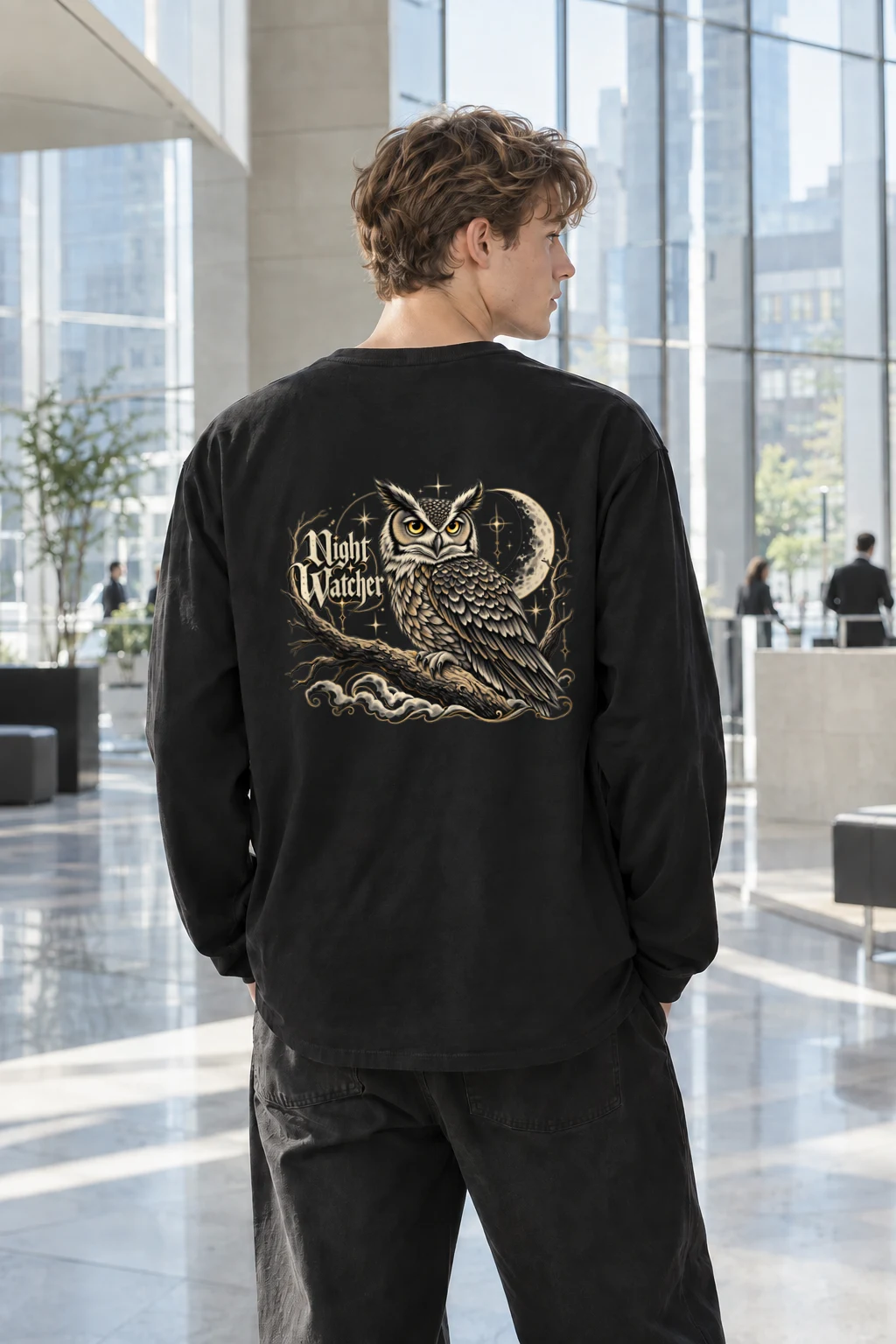 "Night Watcher" Unisex Longsleeve T-shirt | Gildan 2400