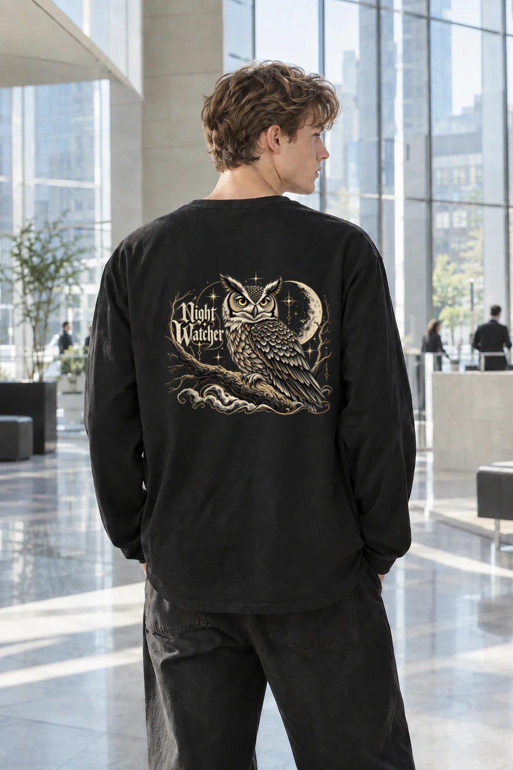 "Night Watcher" Unisex Longsleeve T-shirt | Gildan 2400