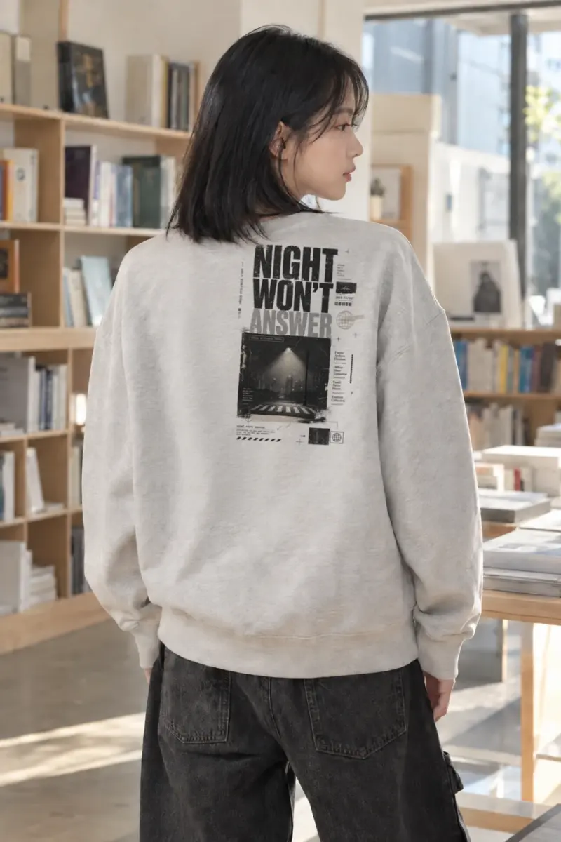 "Night Won’t Answer" Heavy Blend Unisex Crewneck Sweatshirt | Gildan 18000