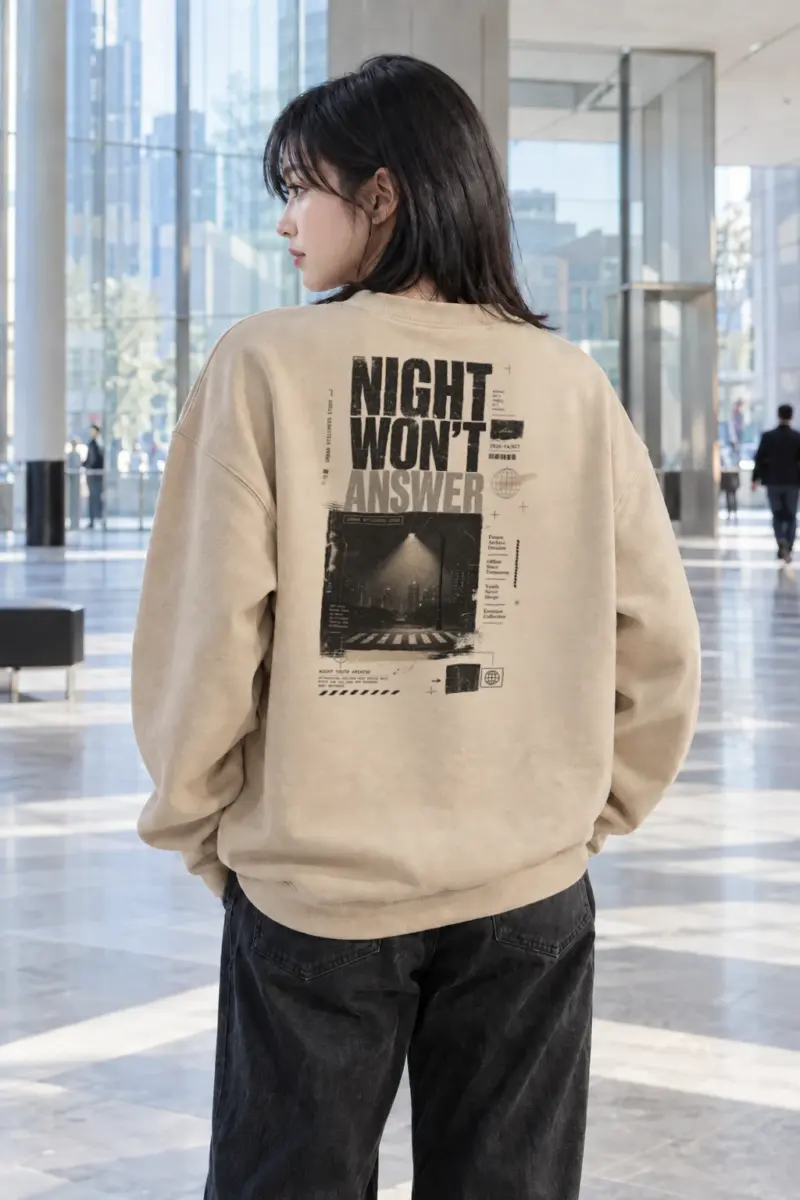 "Night Won’t Answer" Heavy Blend Unisex Crewneck Sweatshirt | Gildan 18000