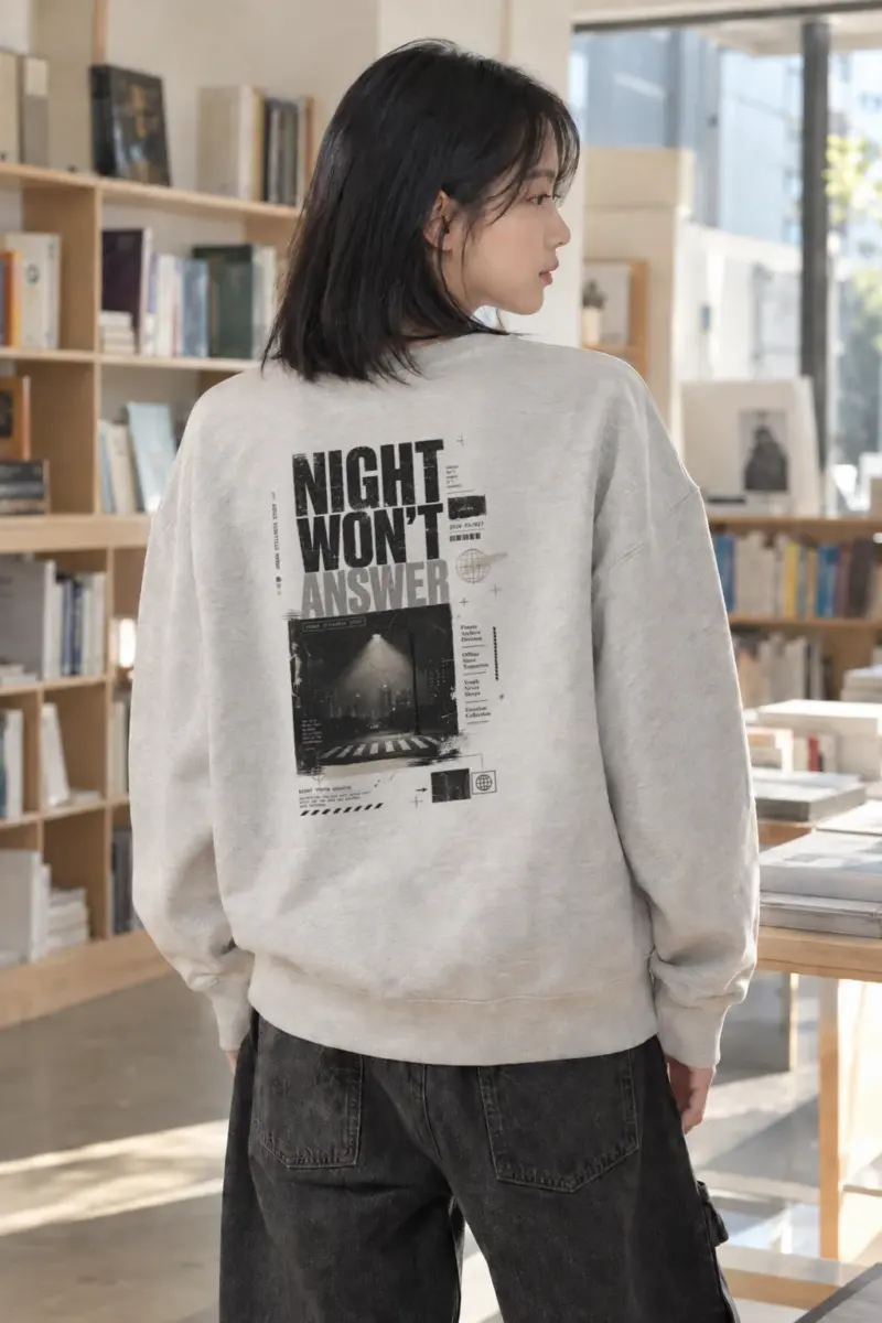 "Night Won’t Answer" Heavy Blend Unisex Crewneck Sweatshirt | Gildan 18000