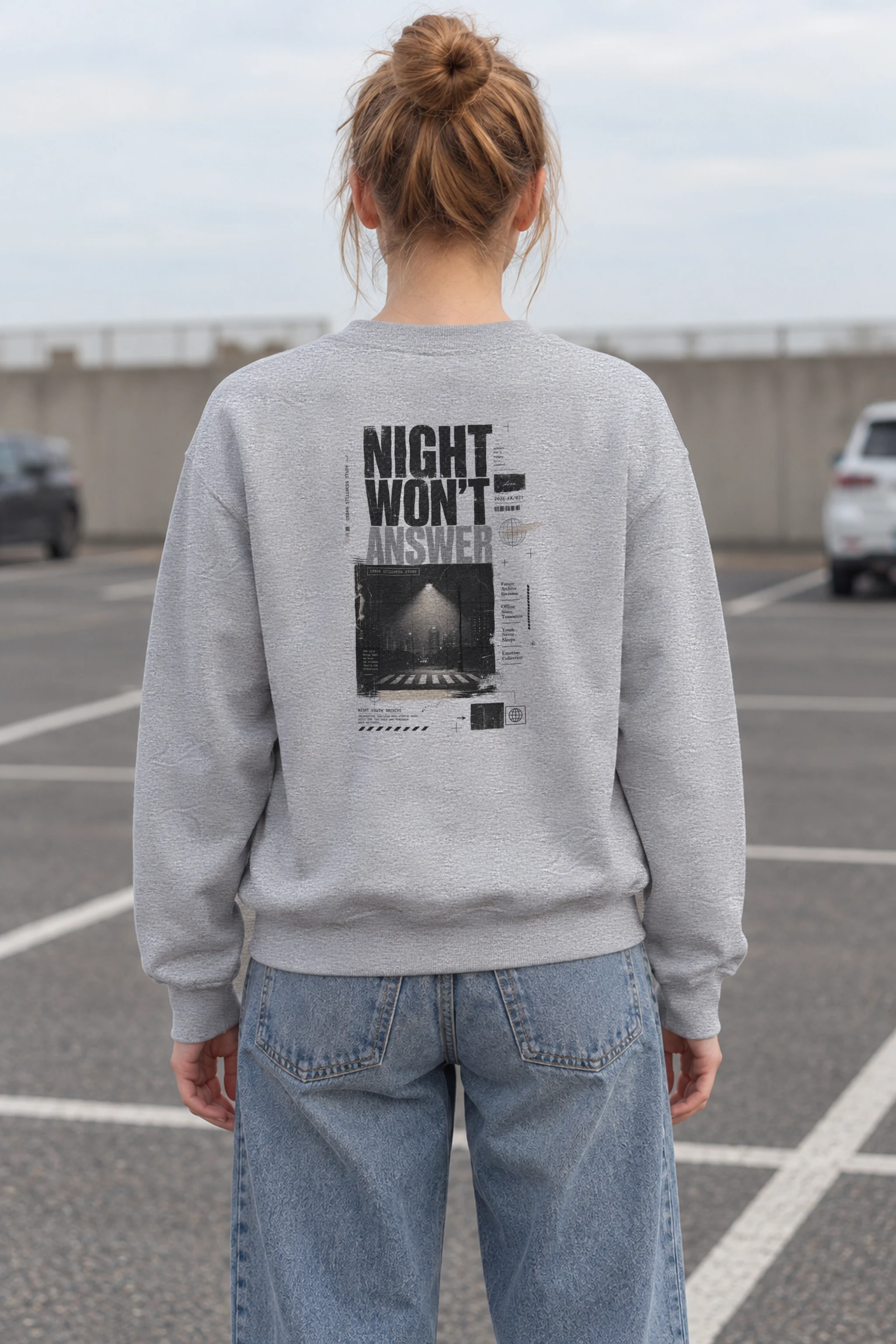 "Night Won’t Answer" Heavy Blend Unisex Crewneck Sweatshirt
