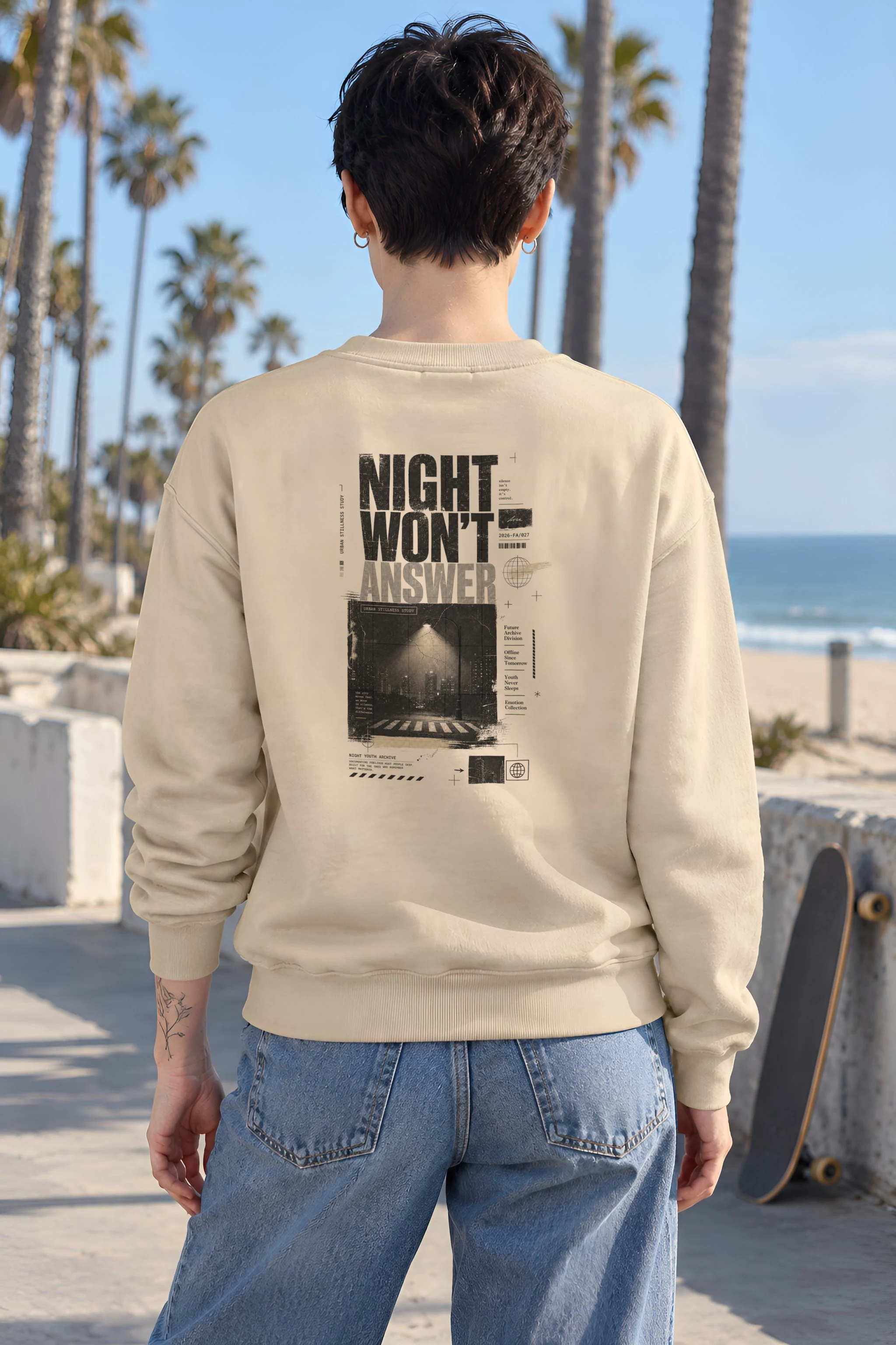 "Night Won’t Answer" Heavy Blend Unisex Crewneck Sweatshirt