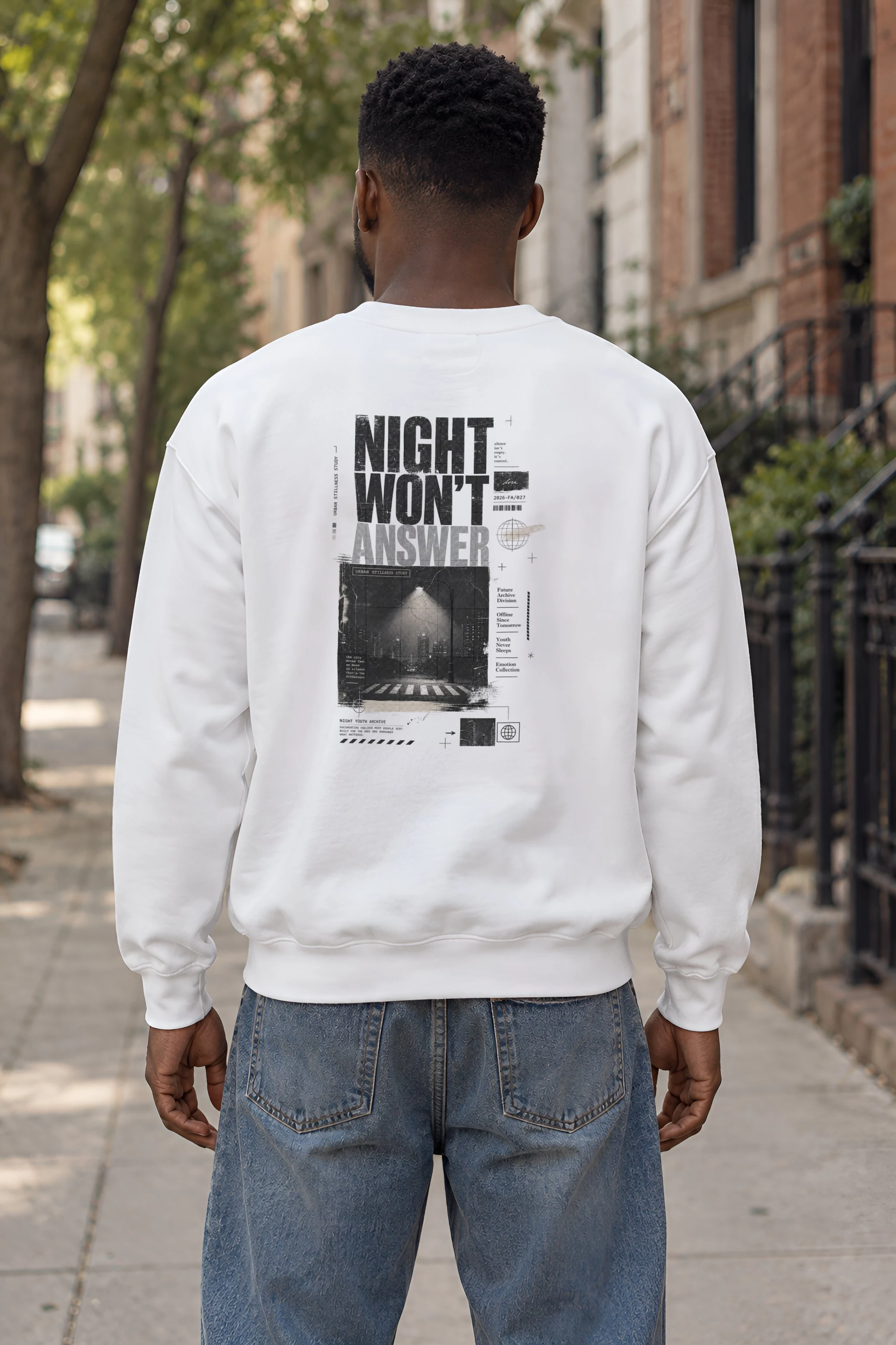 "Night Won’t Answer" Heavy Blend Unisex Crewneck Sweatshirt