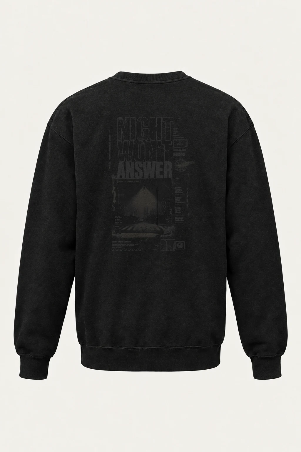 "Night Won’t Answer" Heavy Blend Unisex Crewneck Sweatshirt | Gildan 18000