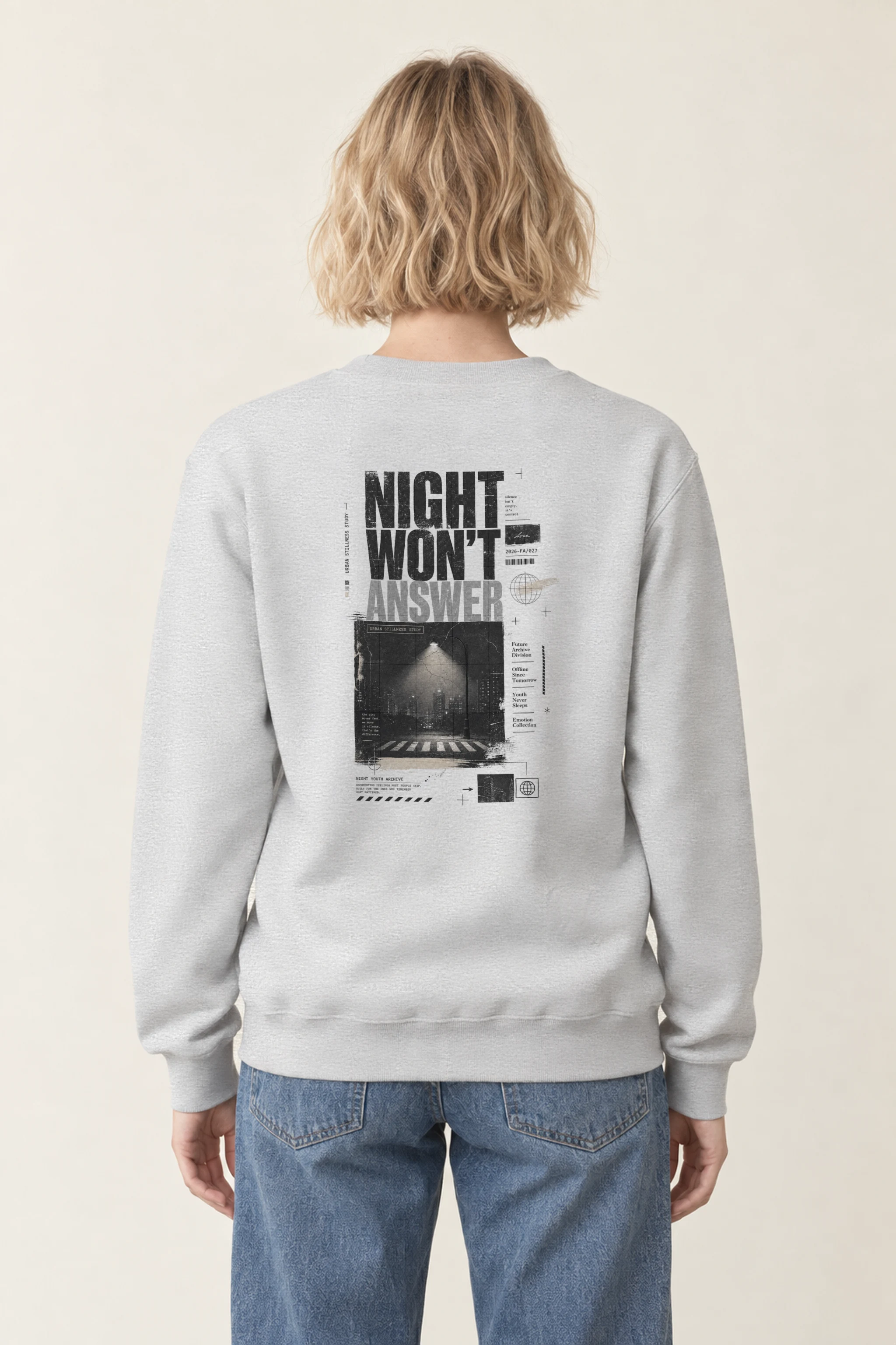 "Night Won’t Answer" Heavy Blend Unisex Crewneck Sweatshirt