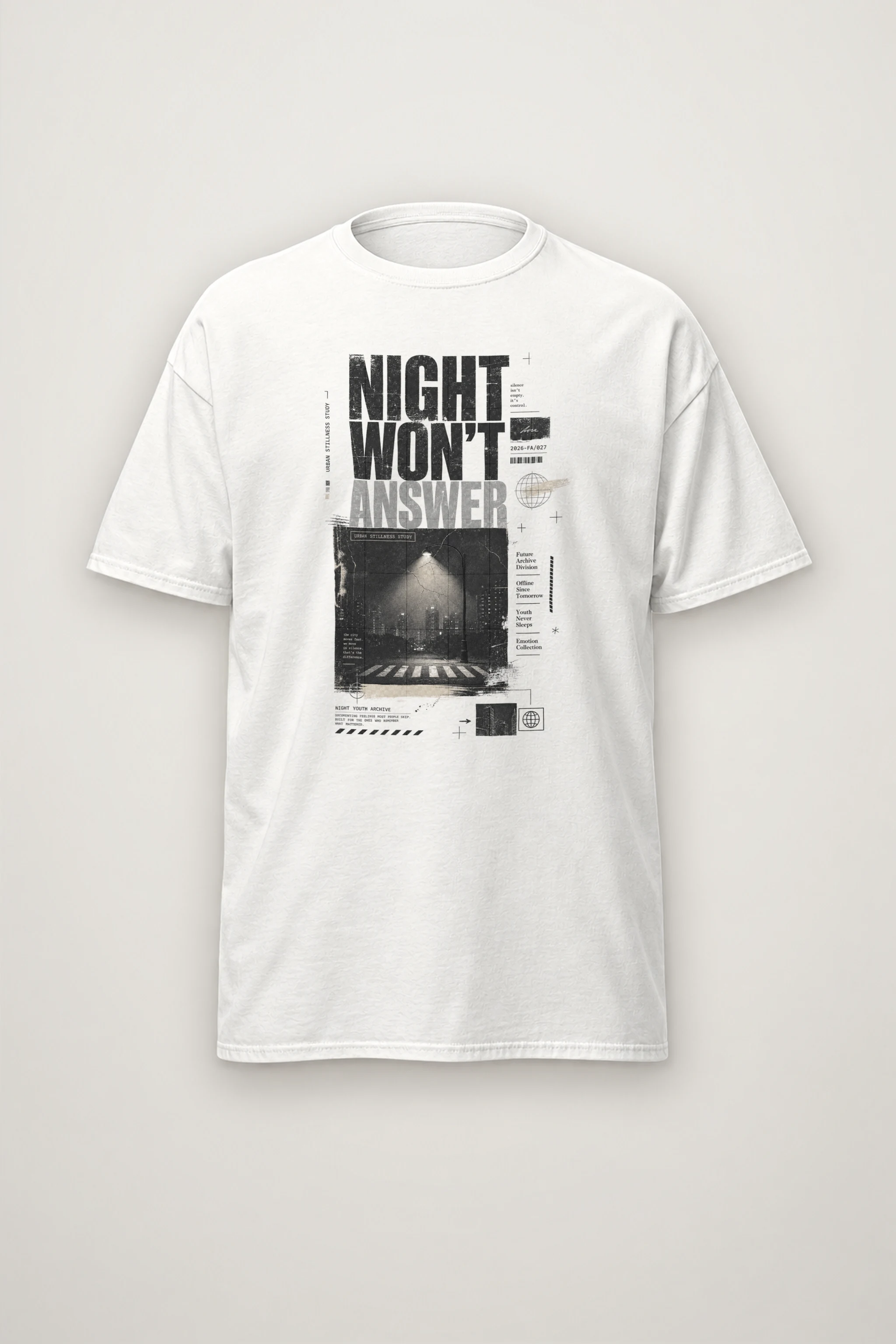 "Night Won’t Answer" Heavyweight Unisex Crewneck T-shirt