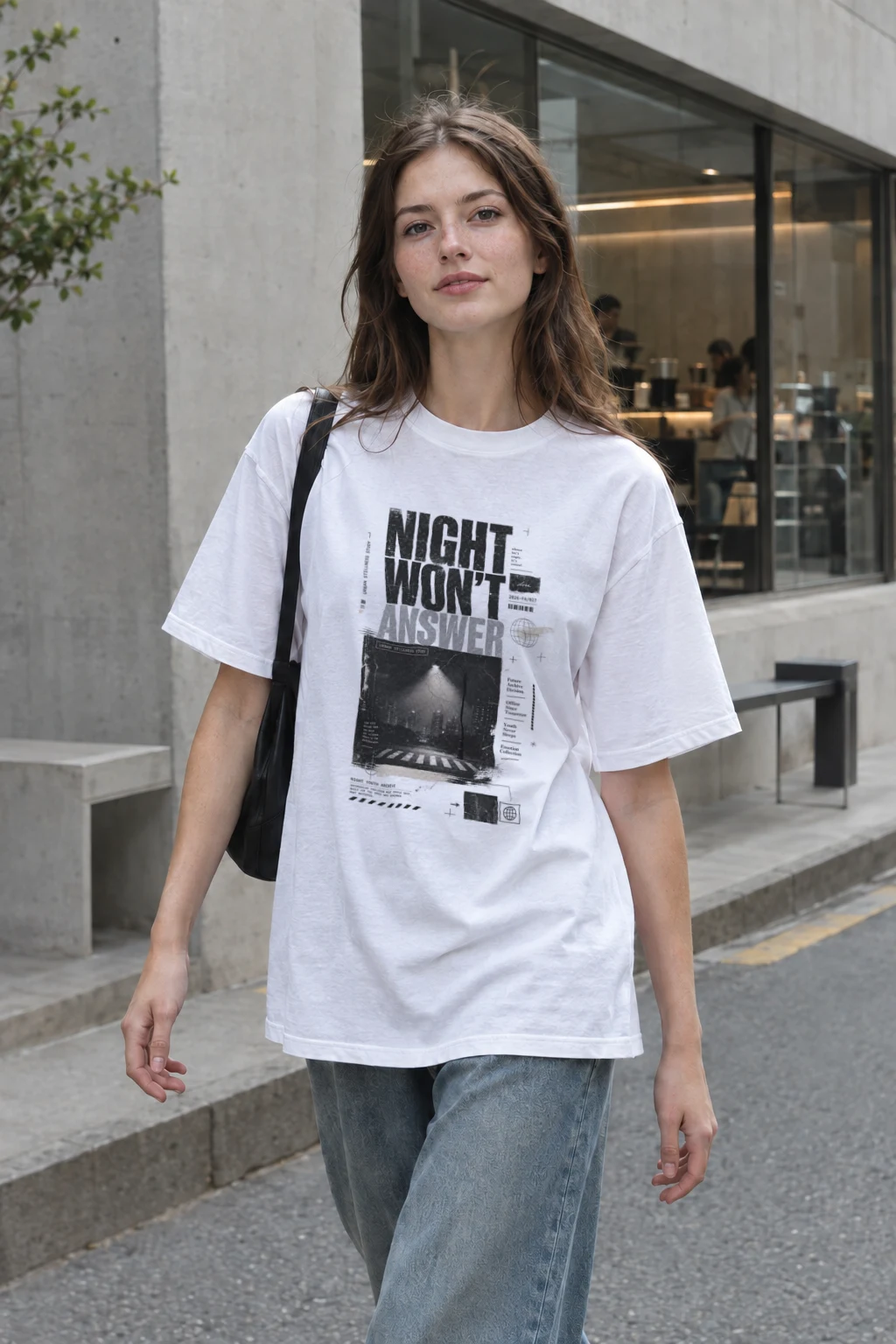 "Night Won’t Answer" Heavyweight Unisex Crewneck T-shirt | Gildan 5000