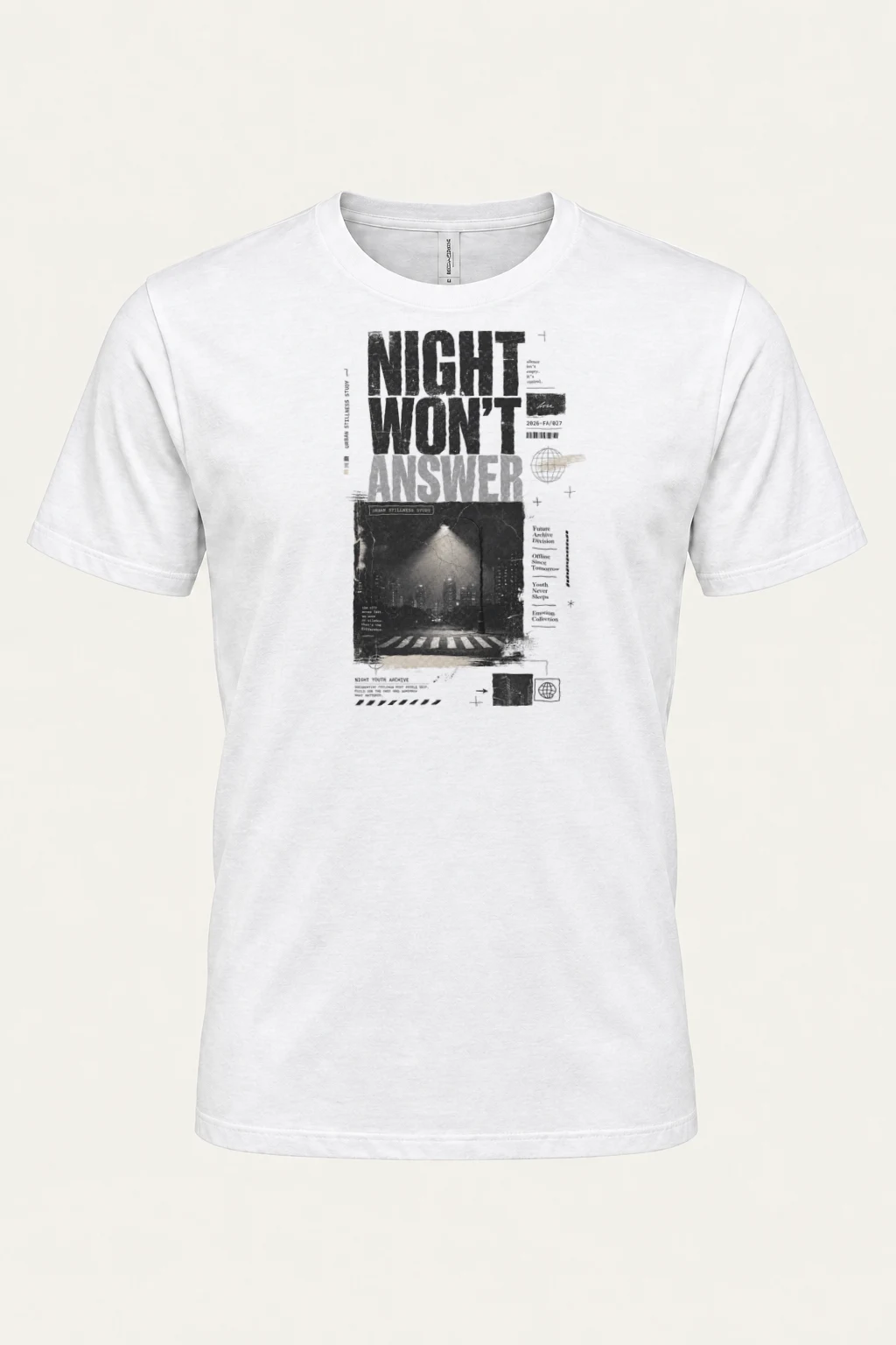 "Night Won’t Answer" Heavyweight Unisex Crewneck T-shirt | Gildan 5000