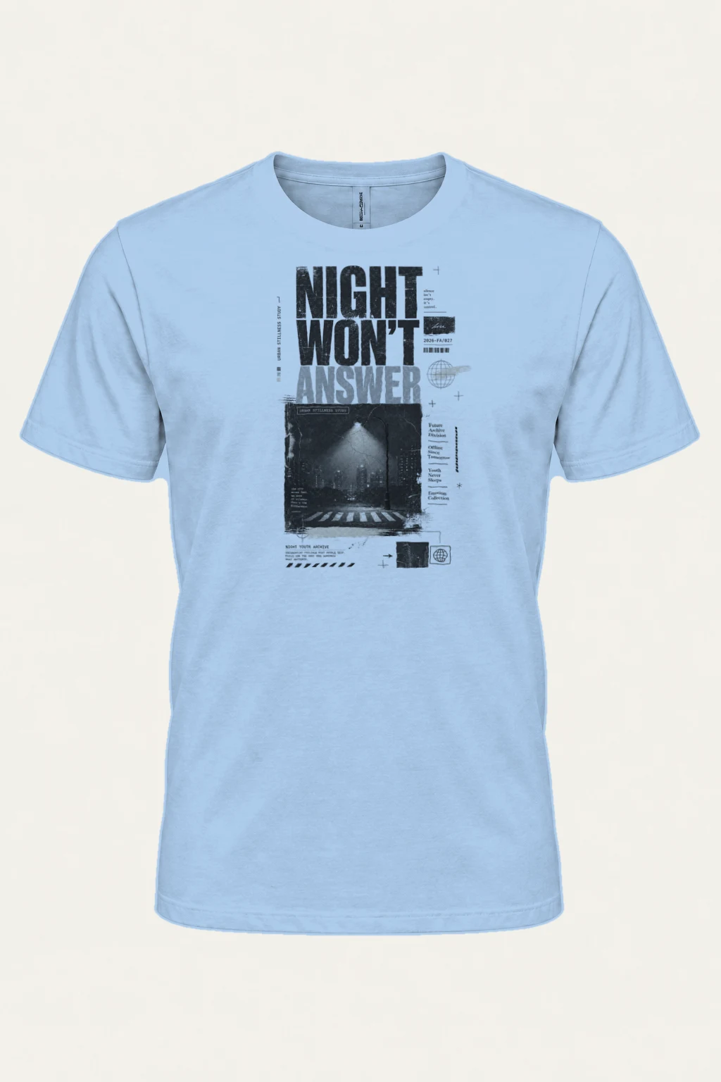 "Night Won’t Answer" Heavyweight Unisex Crewneck T-shirt | Gildan 5000