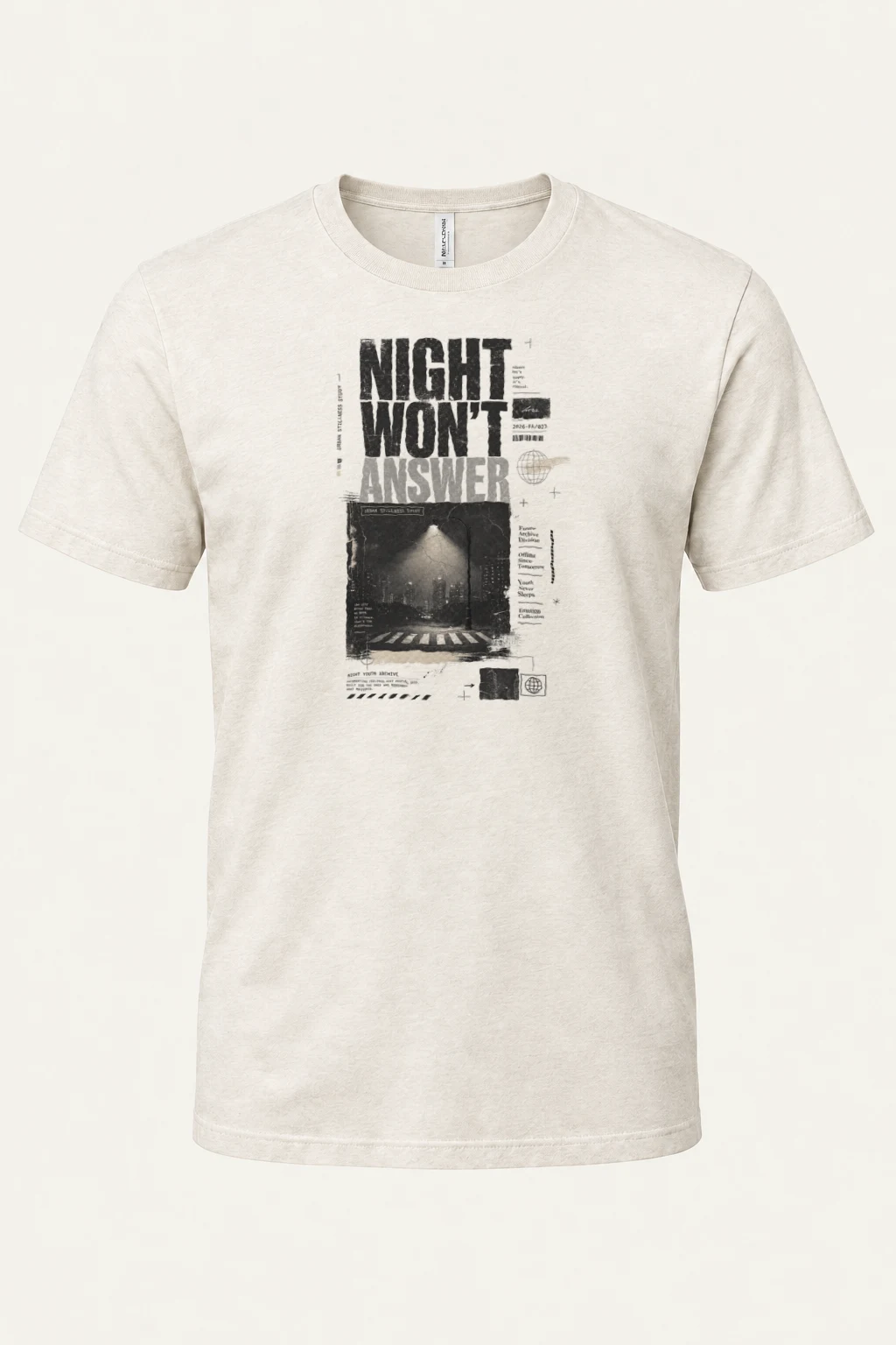 "Night Won’t Answer" Heavyweight Unisex Crewneck T-shirt | Gildan 5000