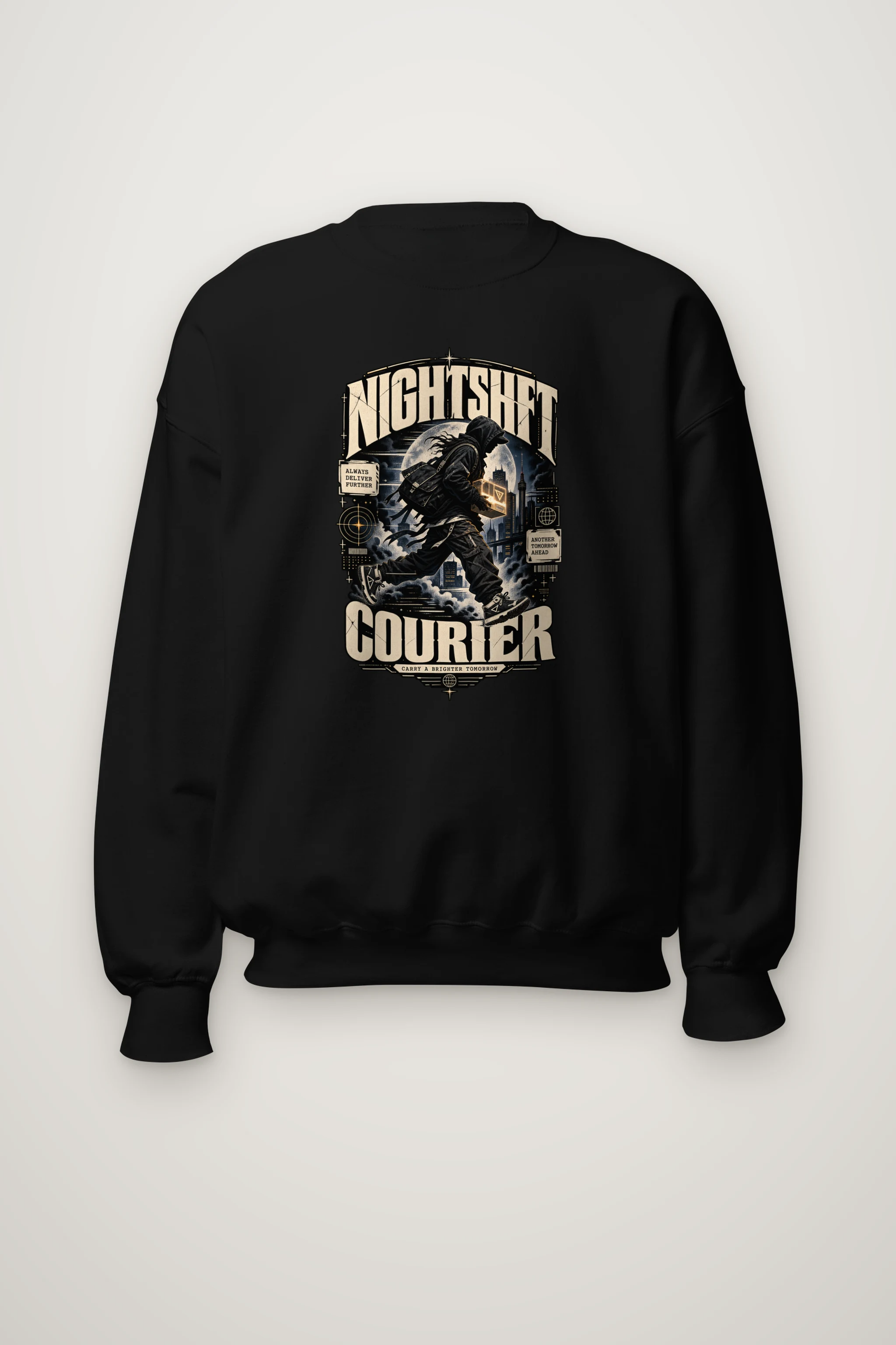 "Nightshift Courier" Heavy Blend Unisex Crewneck Sweatshirt