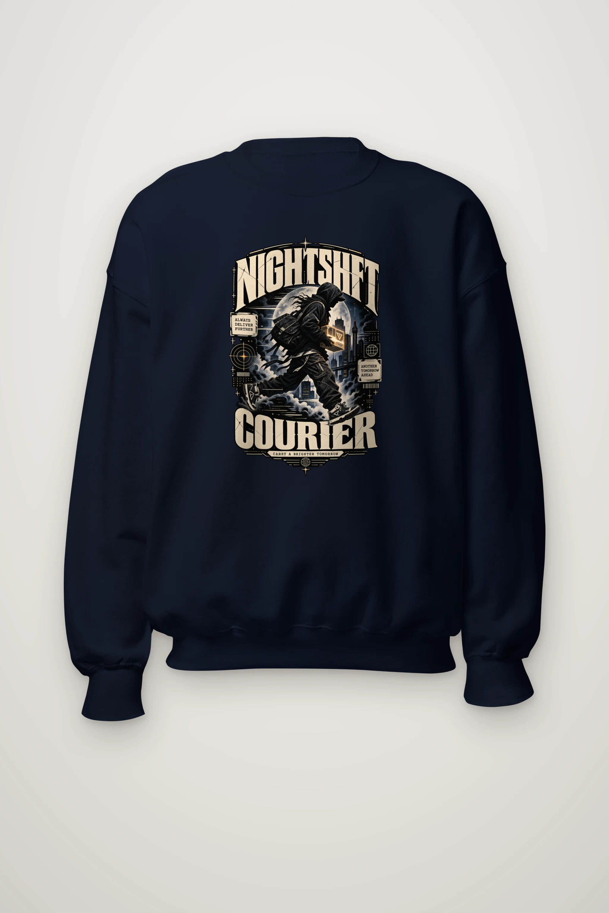 "Nightshift Courier" Heavy Blend Unisex Crewneck Sweatshirt
