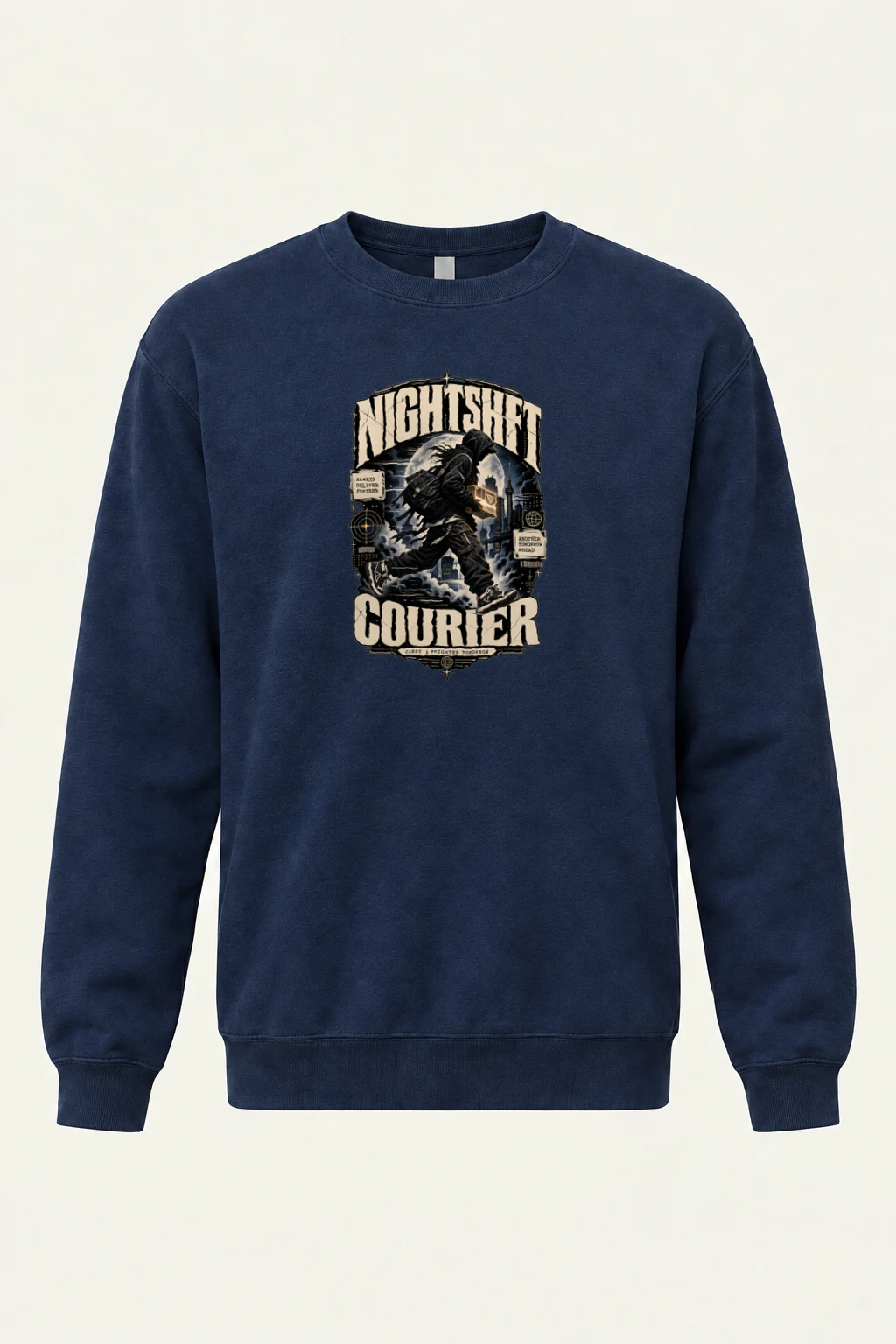"Nightshift Courier" Heavy Blend Unisex Crewneck Sweatshirt | Gildan 18000