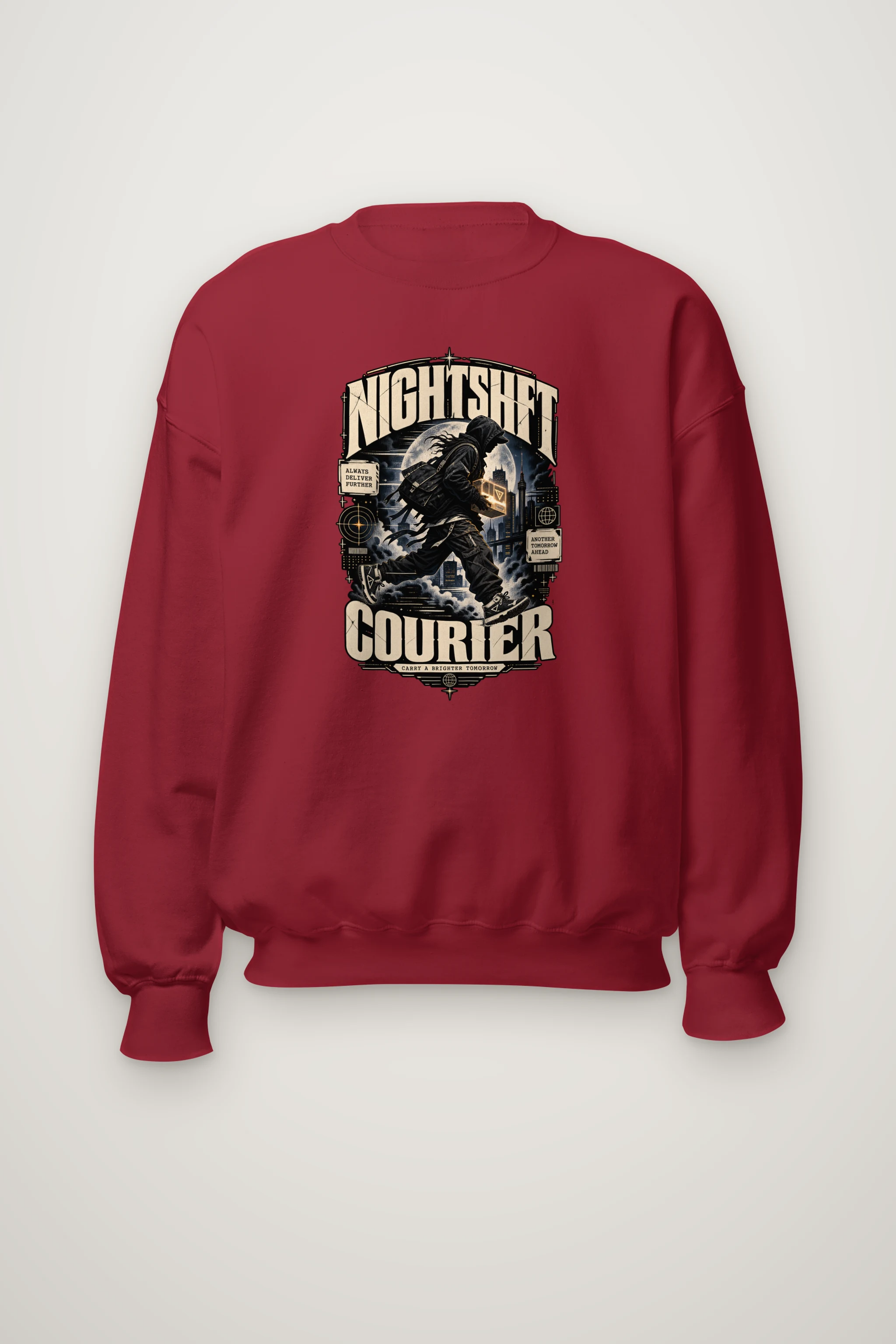 "Nightshift Courier" Heavy Blend Unisex Crewneck Sweatshirt