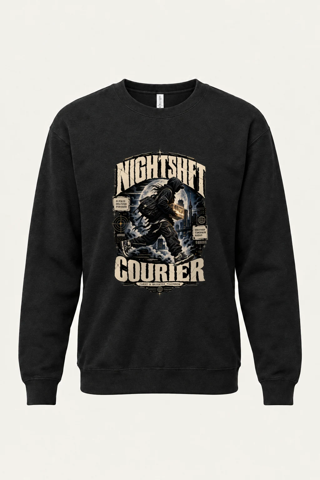 "Nightshift Courier" Heavy Blend Unisex Crewneck Sweatshirt | Gildan 18000