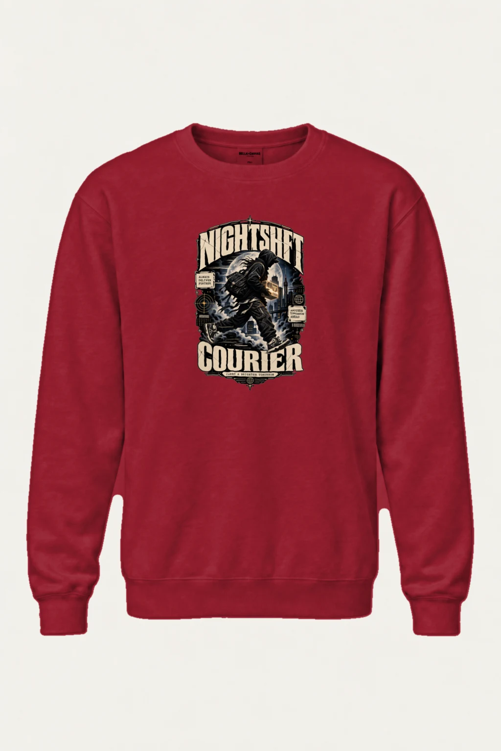 "Nightshift Courier" Heavy Blend Unisex Crewneck Sweatshirt | Gildan 18000