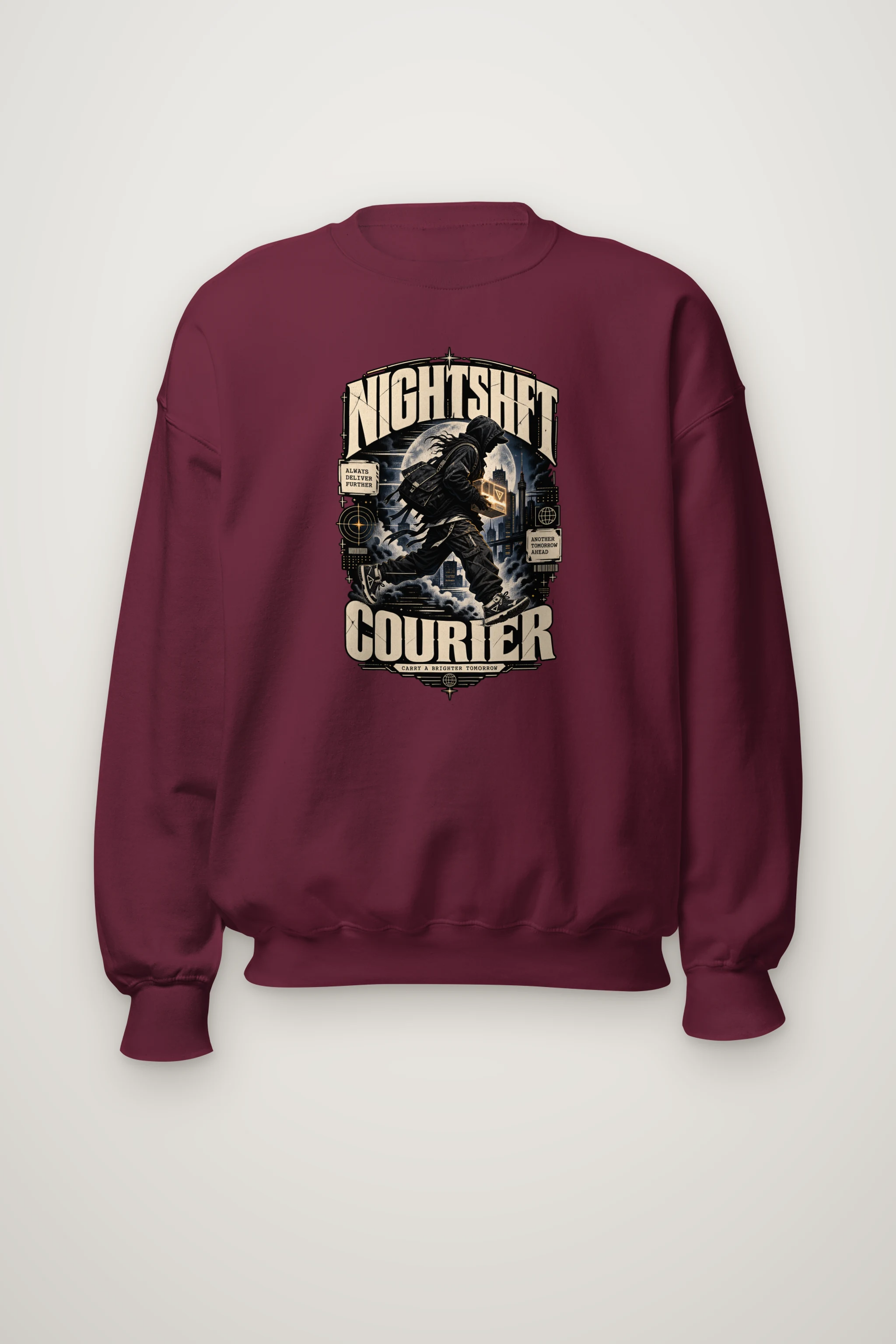 "Nightshift Courier" Heavy Blend Unisex Crewneck Sweatshirt