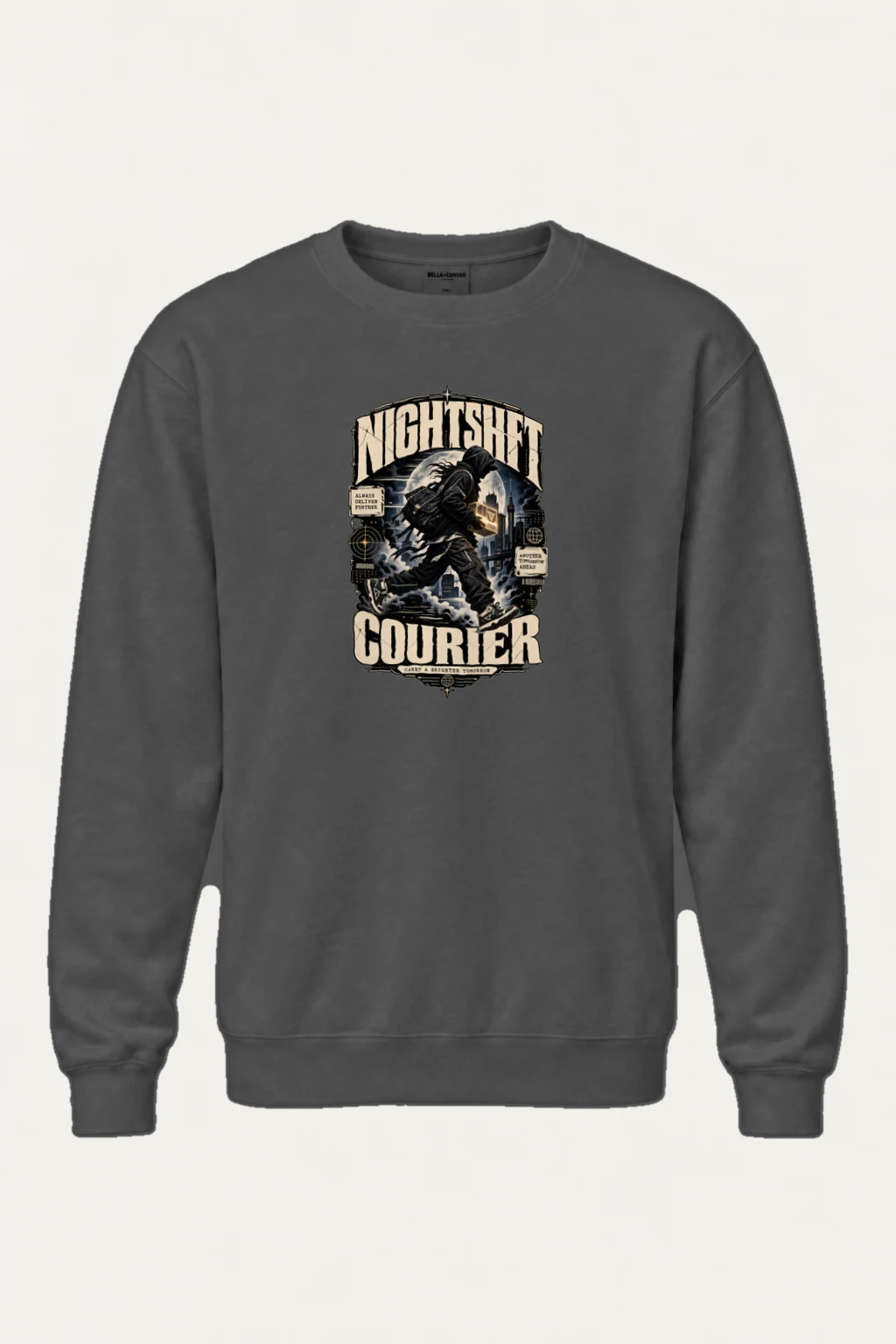 "Nightshift Courier" Heavy Blend Unisex Crewneck Sweatshirt | Gildan 18000