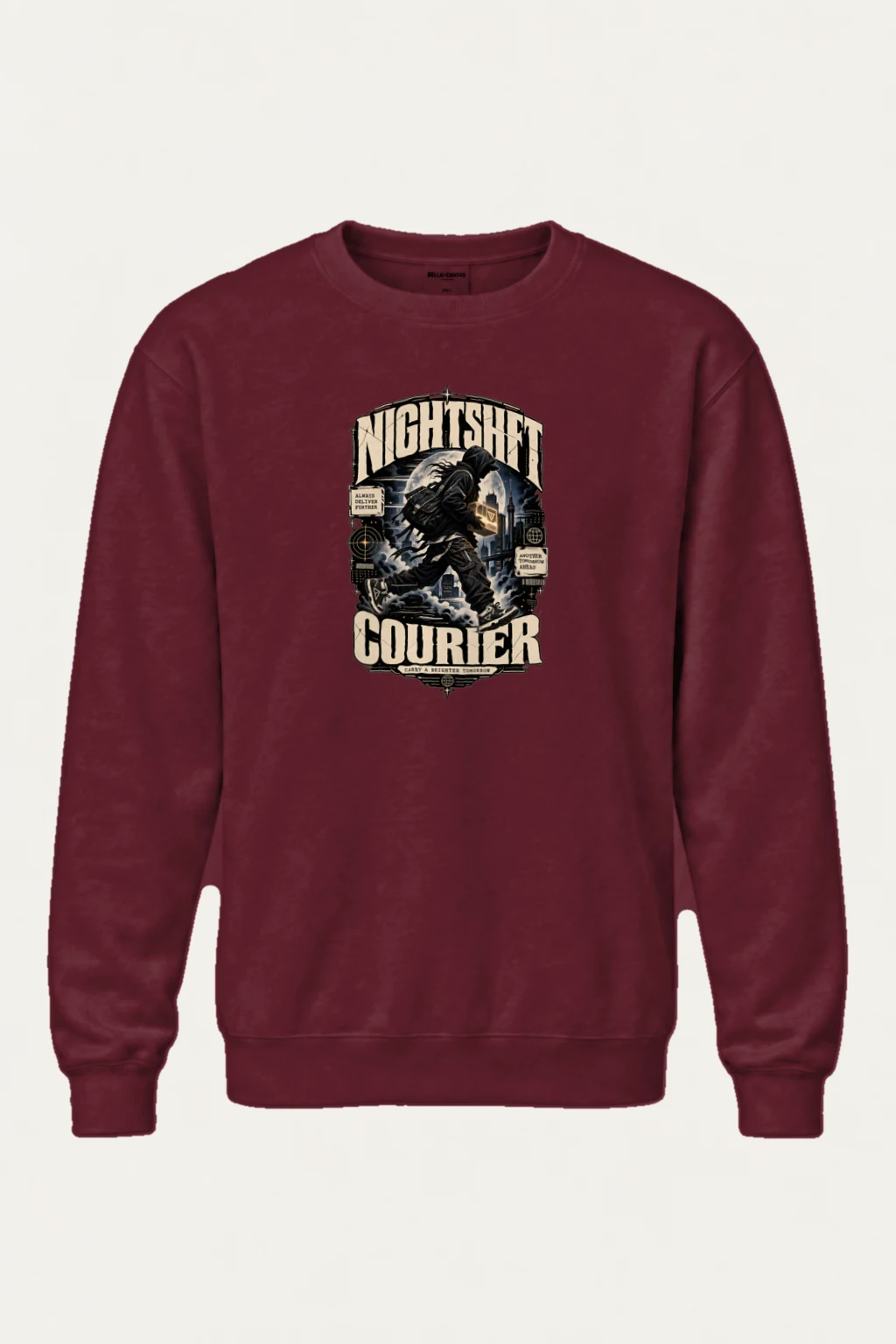 "Nightshift Courier" Heavy Blend Unisex Crewneck Sweatshirt | Gildan 18000