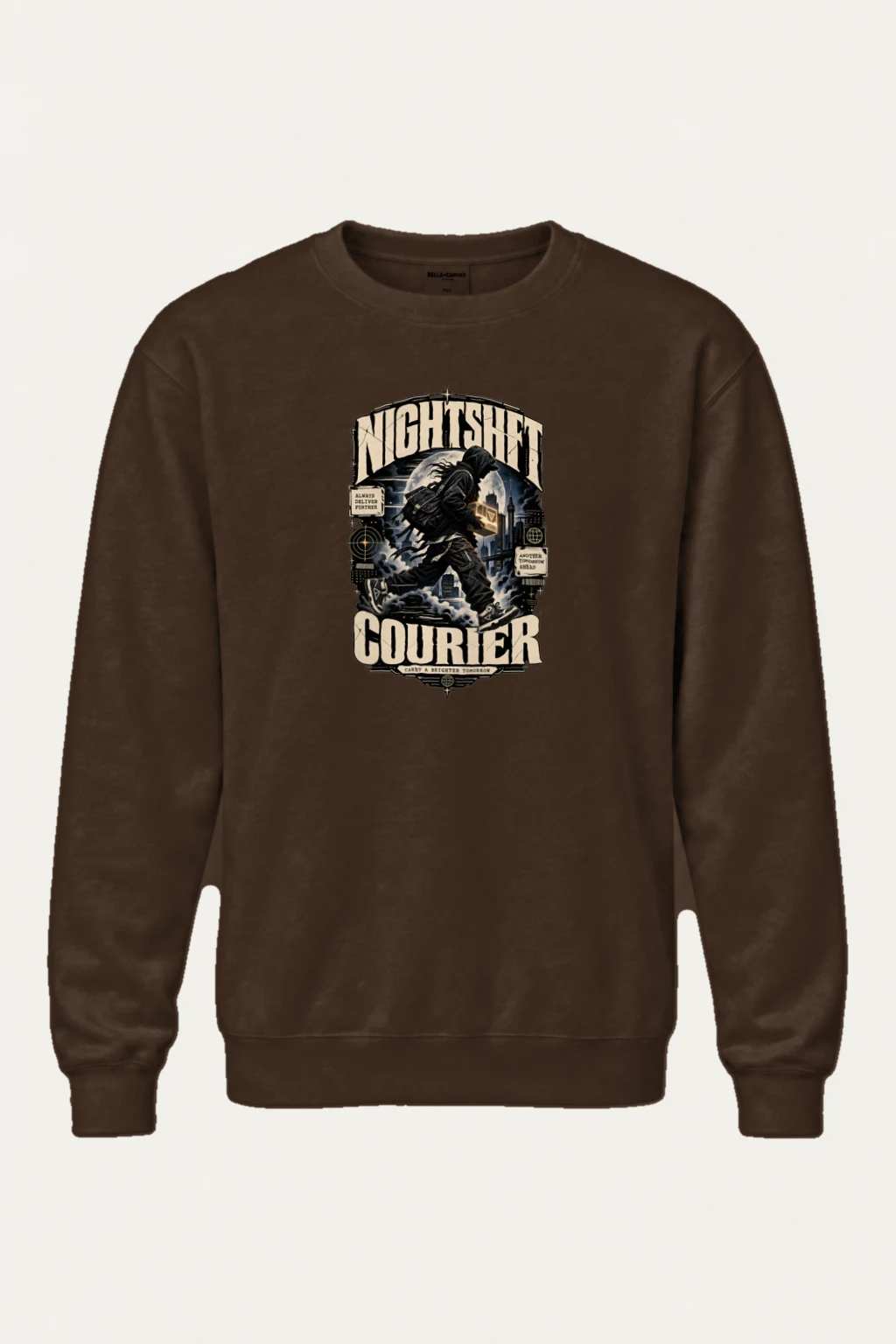 "Nightshift Courier" Heavy Blend Unisex Crewneck Sweatshirt | Gildan 18000