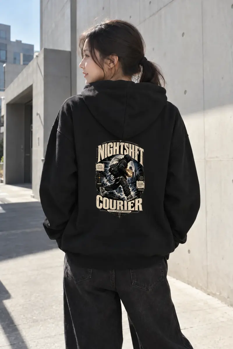 "Nightshift Courier" Heavy Blend Unisex Pullover Hoodie | Gildan 18500