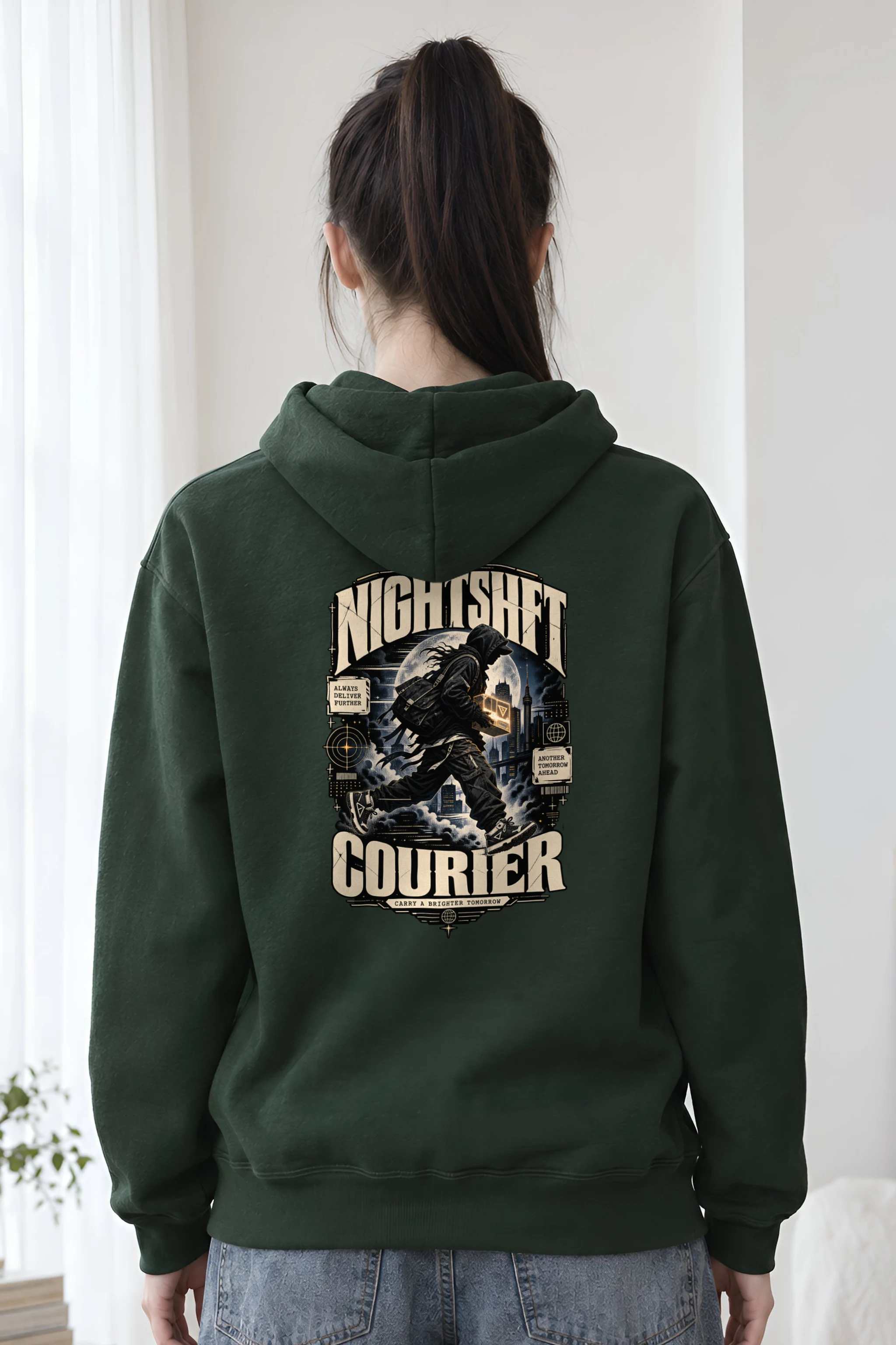 "Nightshift Courier" Heavy Blend Unisex Pullover Hoodie