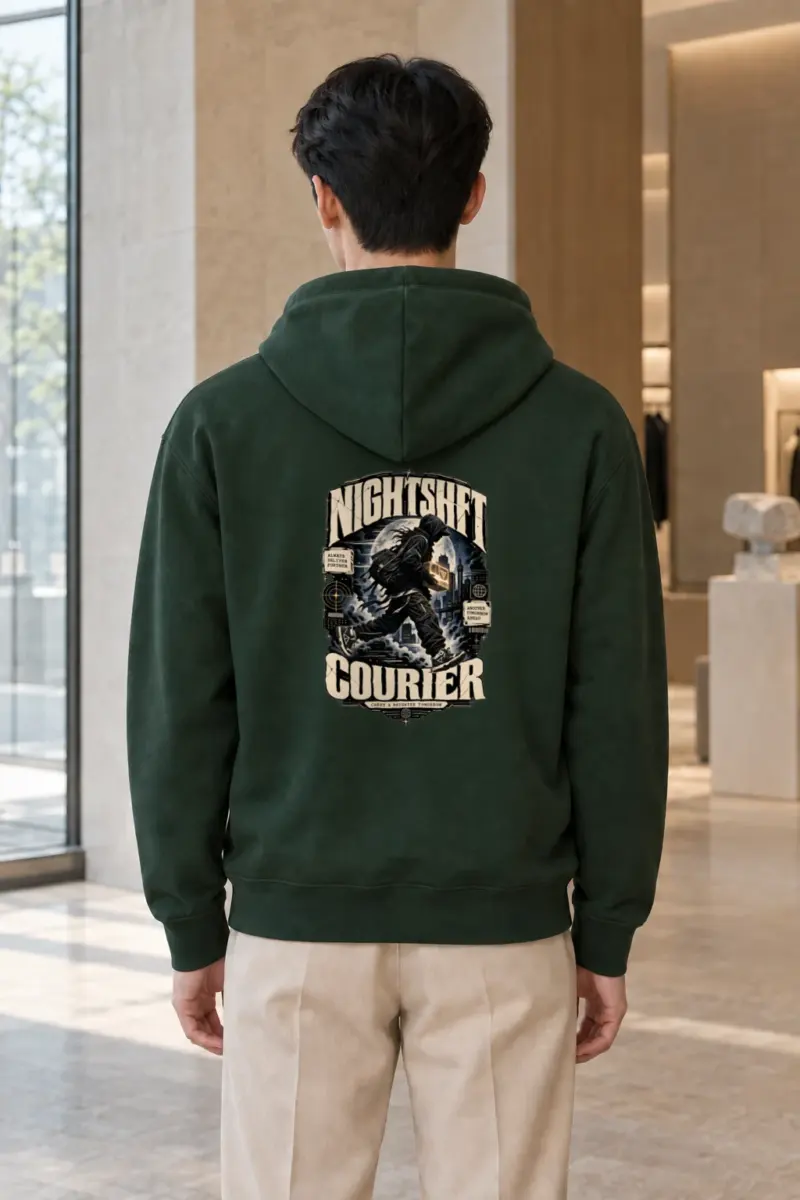 "Nightshift Courier" Heavy Blend Unisex Pullover Hoodie | Gildan 18500