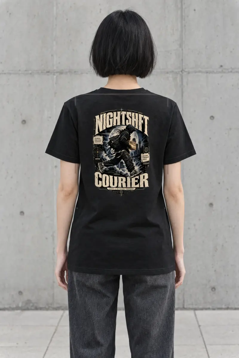 "Nightshift Courier" Heavyweight Unisex Crewneck T-shirt