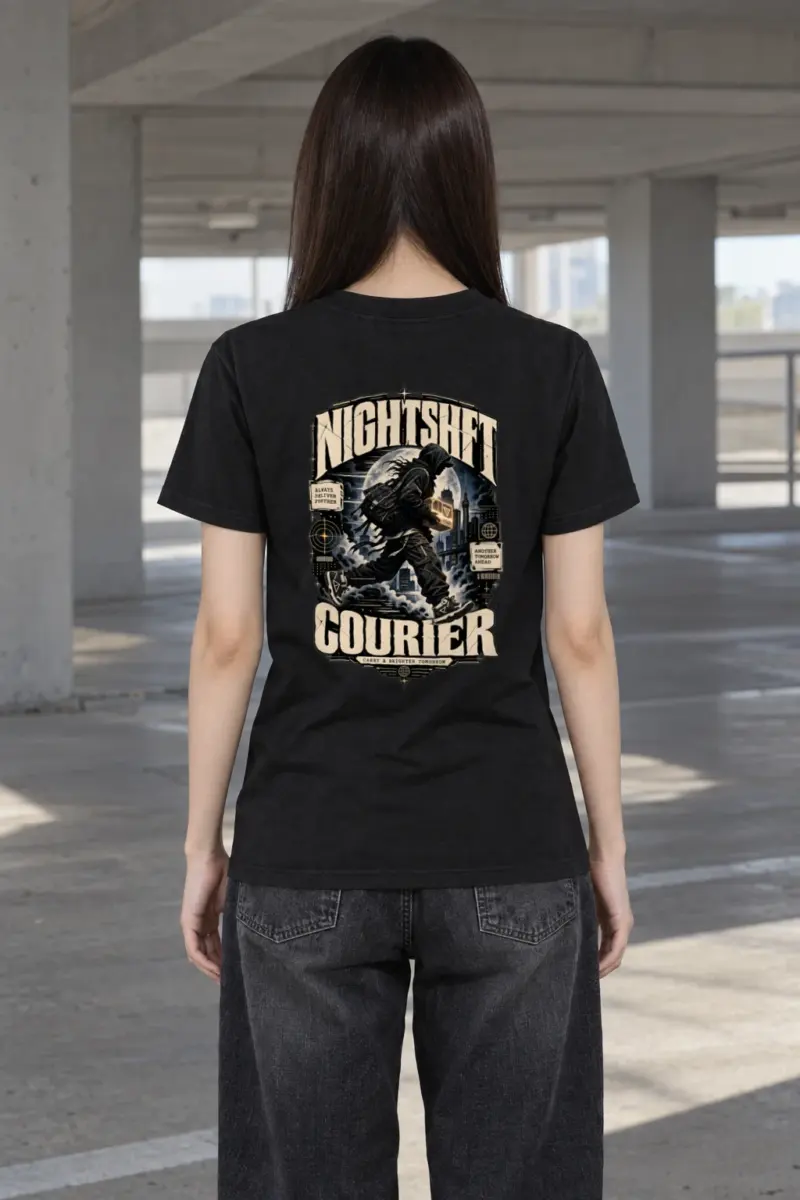 "Nightshift Courier" Heavyweight Unisex Crewneck T-shirt