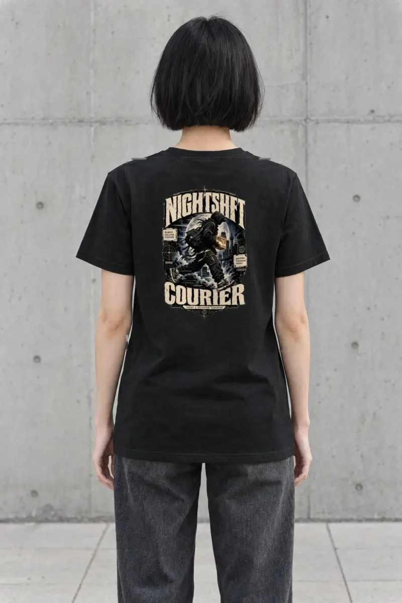 "Nightshift Courier" Heavyweight Unisex Crewneck T-shirt