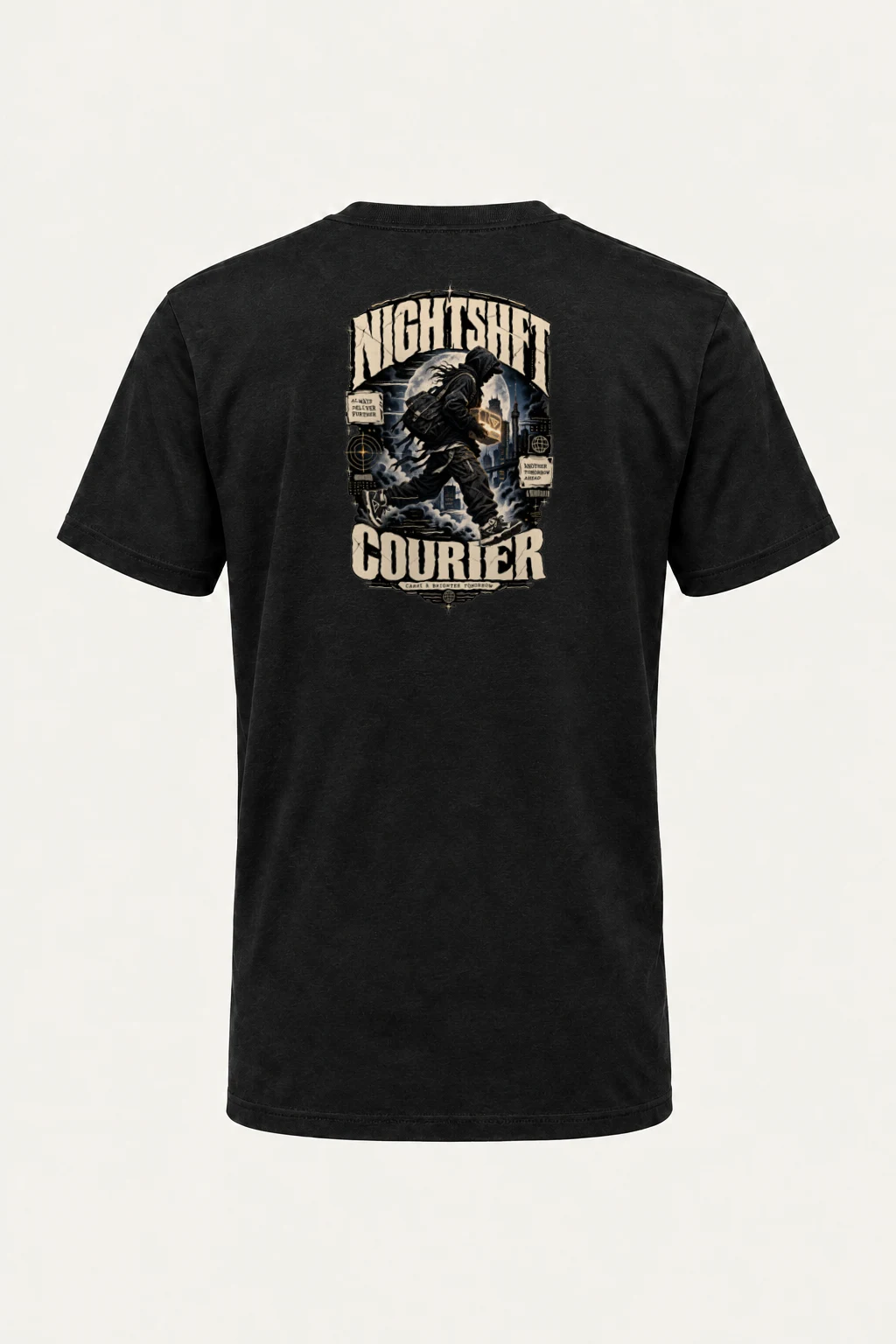 "Nightshift Courier" Heavyweight Unisex Crewneck T-shirt | Gildan 5000