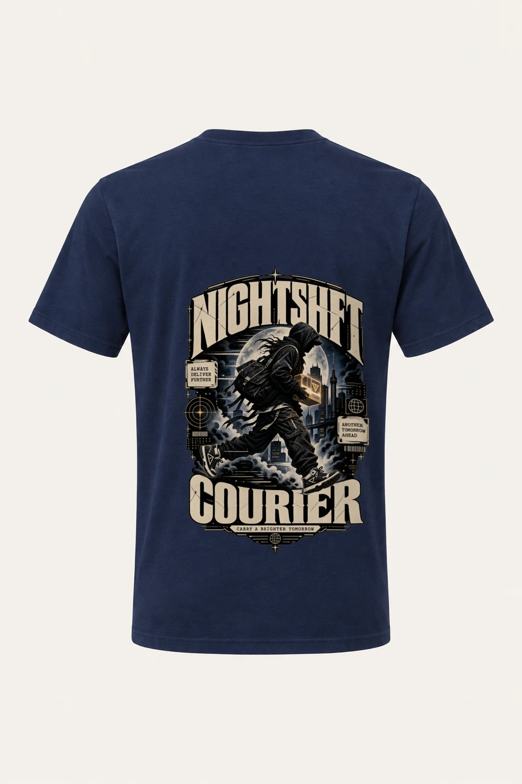 "Nightshift Courier" Heavyweight Unisex Crewneck T-shirt | Gildan 5000