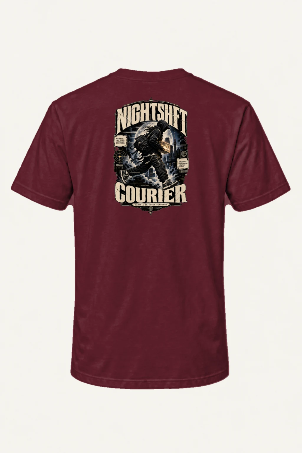 "Nightshift Courier" Heavyweight Unisex Crewneck T-shirt | Gildan 5000