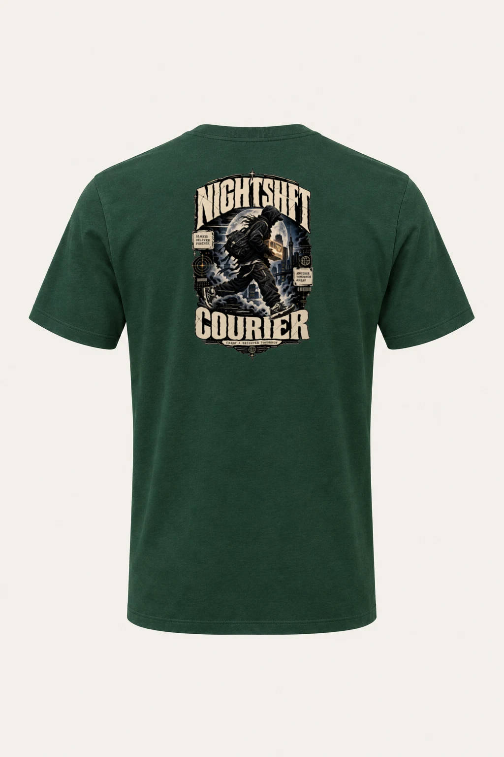 "Nightshift Courier" Heavyweight Unisex Crewneck T-shirt | Gildan 5000