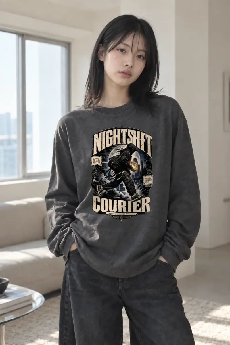 "Nightshift Courier" Unisex Longsleeve T-shirt | Gildan 2400