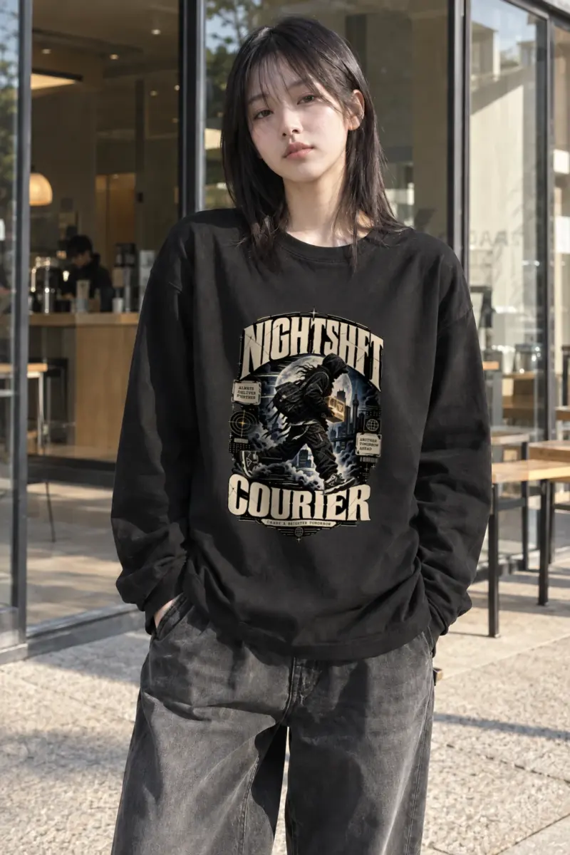 "Nightshift Courier" Unisex Longsleeve T-shirt | Gildan 2400