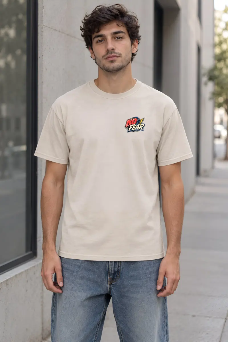 "No Fear Just Flow" Heavyweight Unisex Crewneck T-shirt